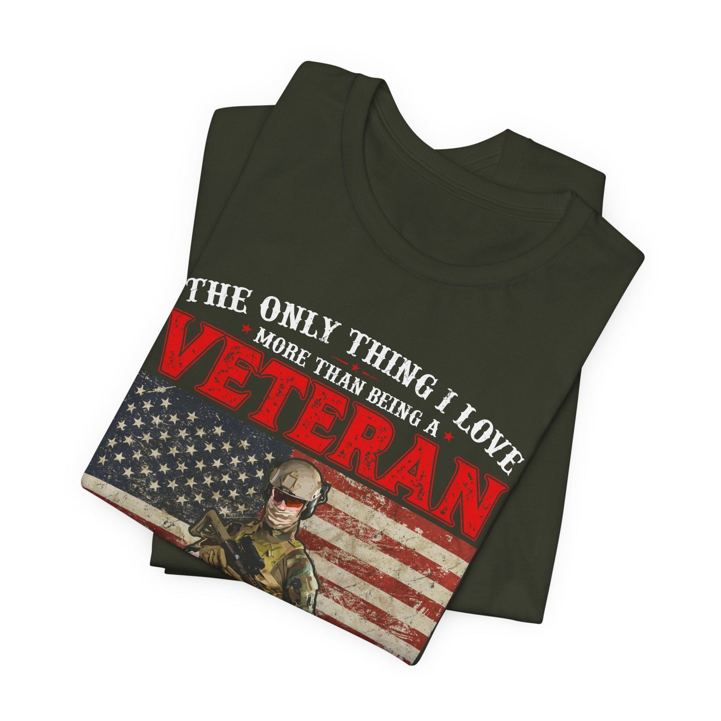Army Veteran Patriotic Graphic Design Unisex Cotton T-Shirt v30