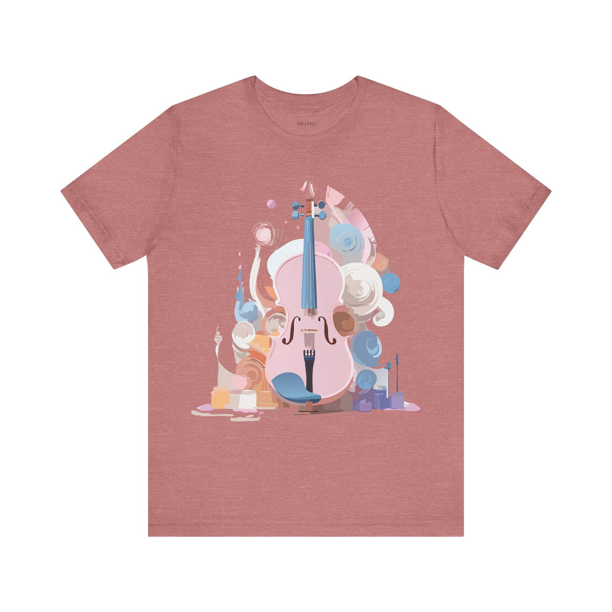 Music Graphic Unisex Cotton Bella+Canvas Tee with Art Design n190