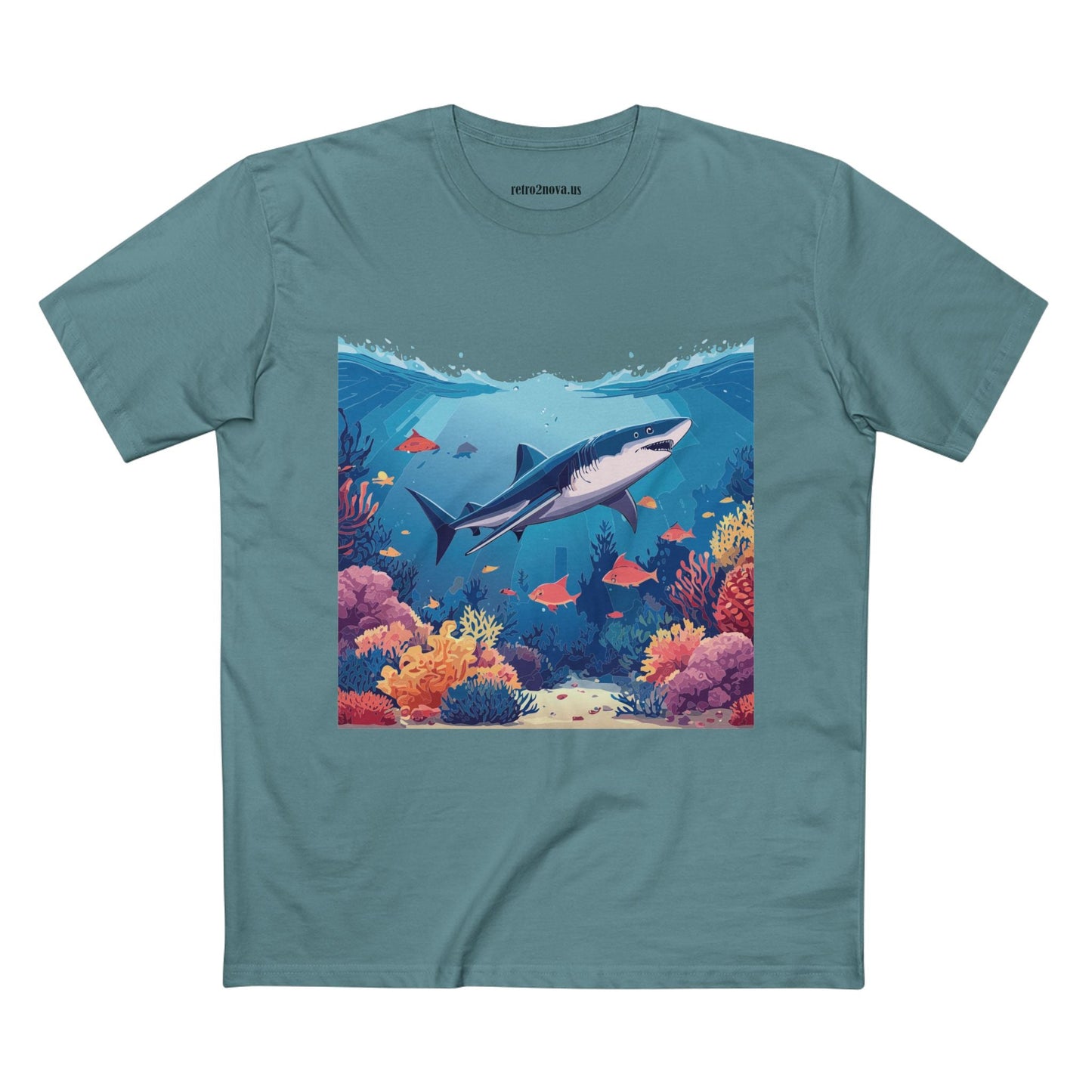 Ocean Pacific Unisex Premium Cotton Tee With Original Art Design From Retro2Nova Art Collection