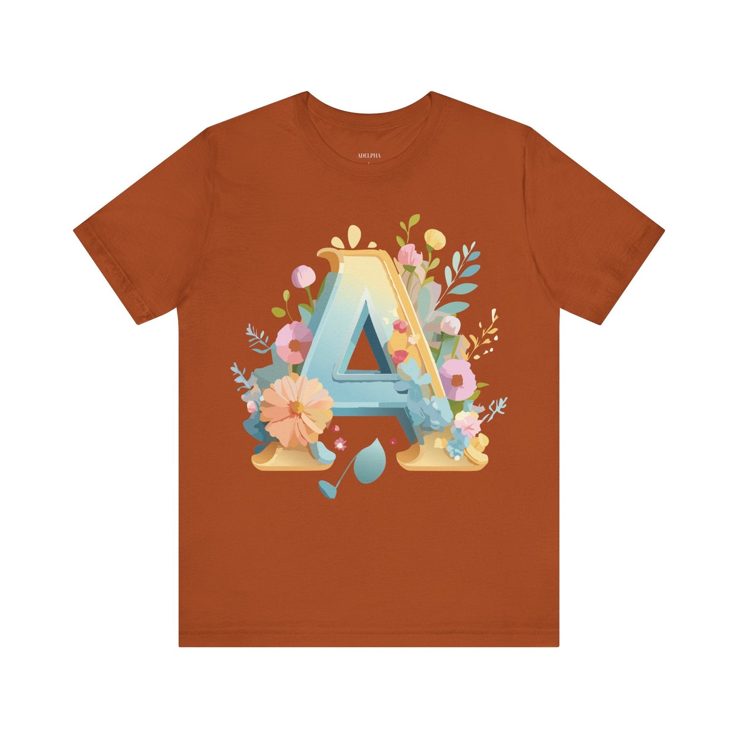 Letter A Shirt Graphic Tee Unisex Jersey Short Sleeve Adelpha Vintage Inspired Art Design