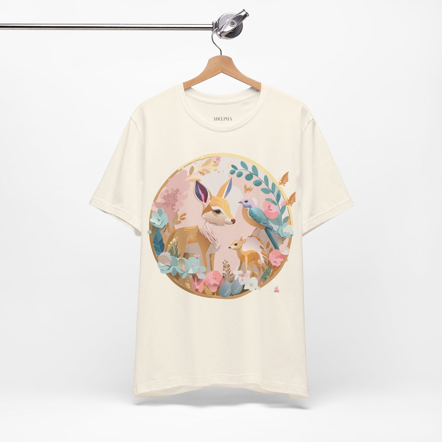 Adelpha Medallion Graphic T Shirt Unisex Short Sleeve Vintage Inspired Art Design Tee
