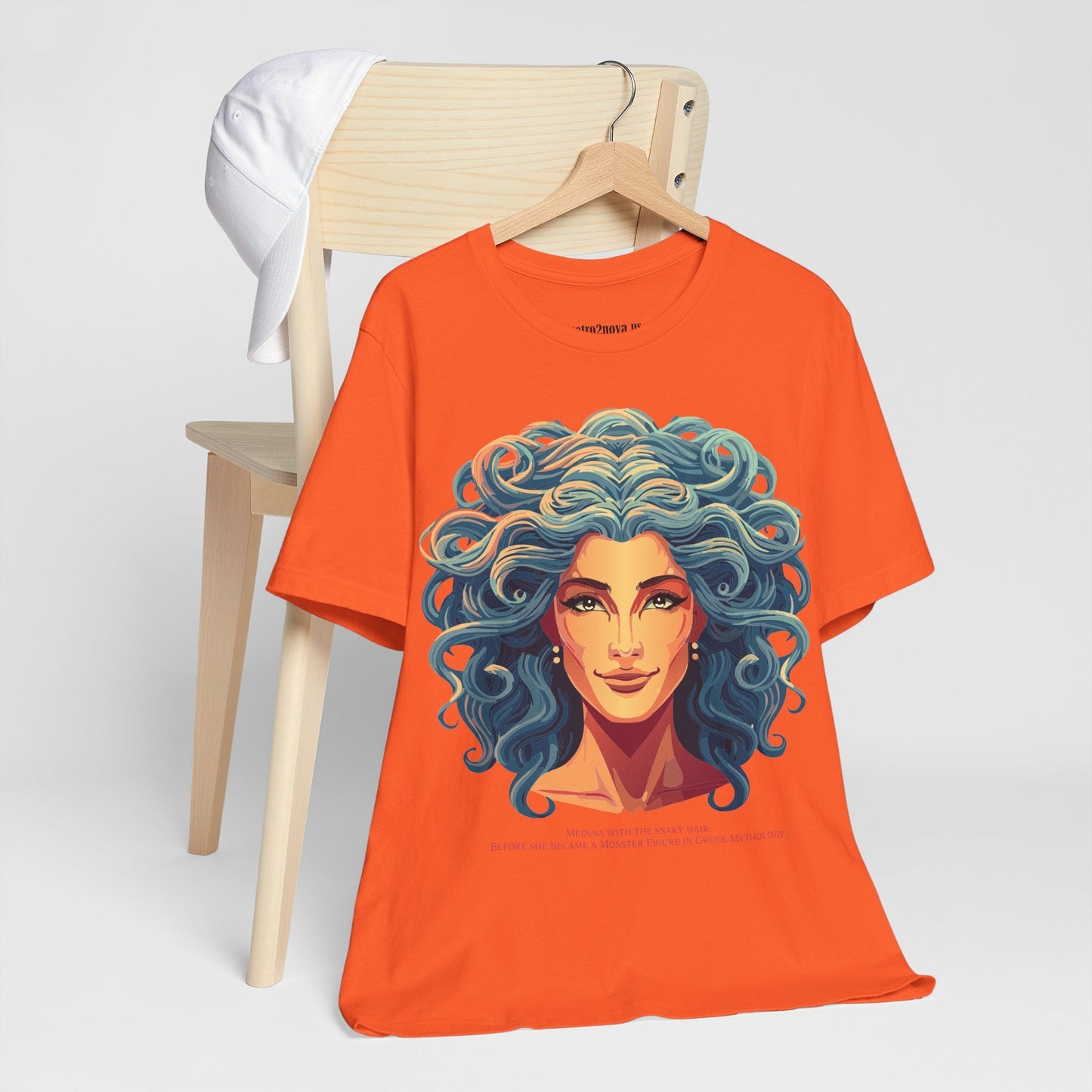 Medusa Goddess Shirt Unisex Graphic Tee by Retro2Nova Vintage Style Cotton Short Sleeve