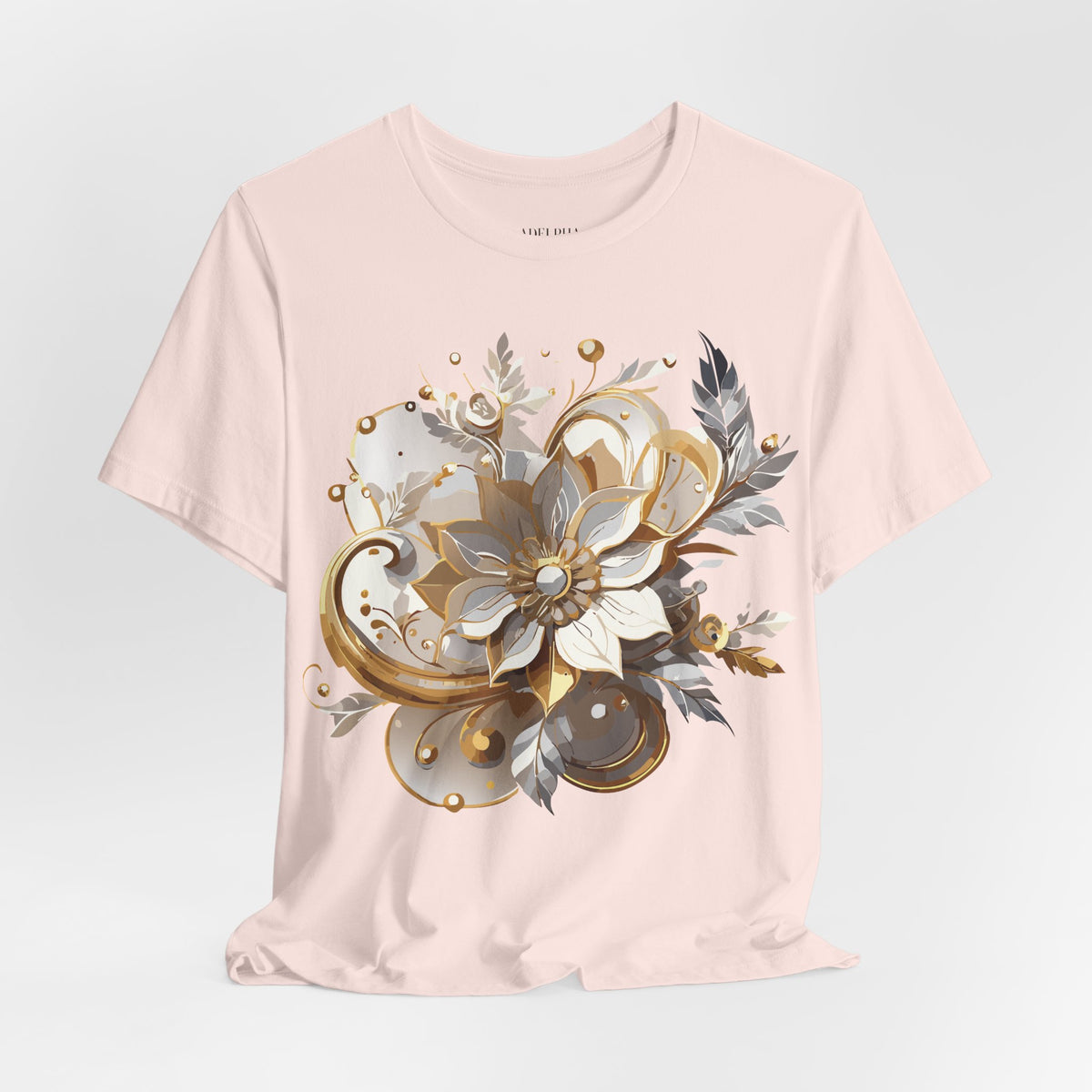 Jewelry Graphic Unisex Cotton Bella+Canvas Tee with Gemstones Art Design m28
