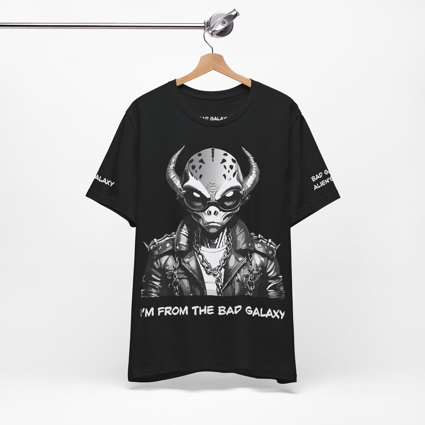 Alien Tee Shirt From Bad Galaxy 100 Percent Cotton Eco Friendly Ink Printed In USA