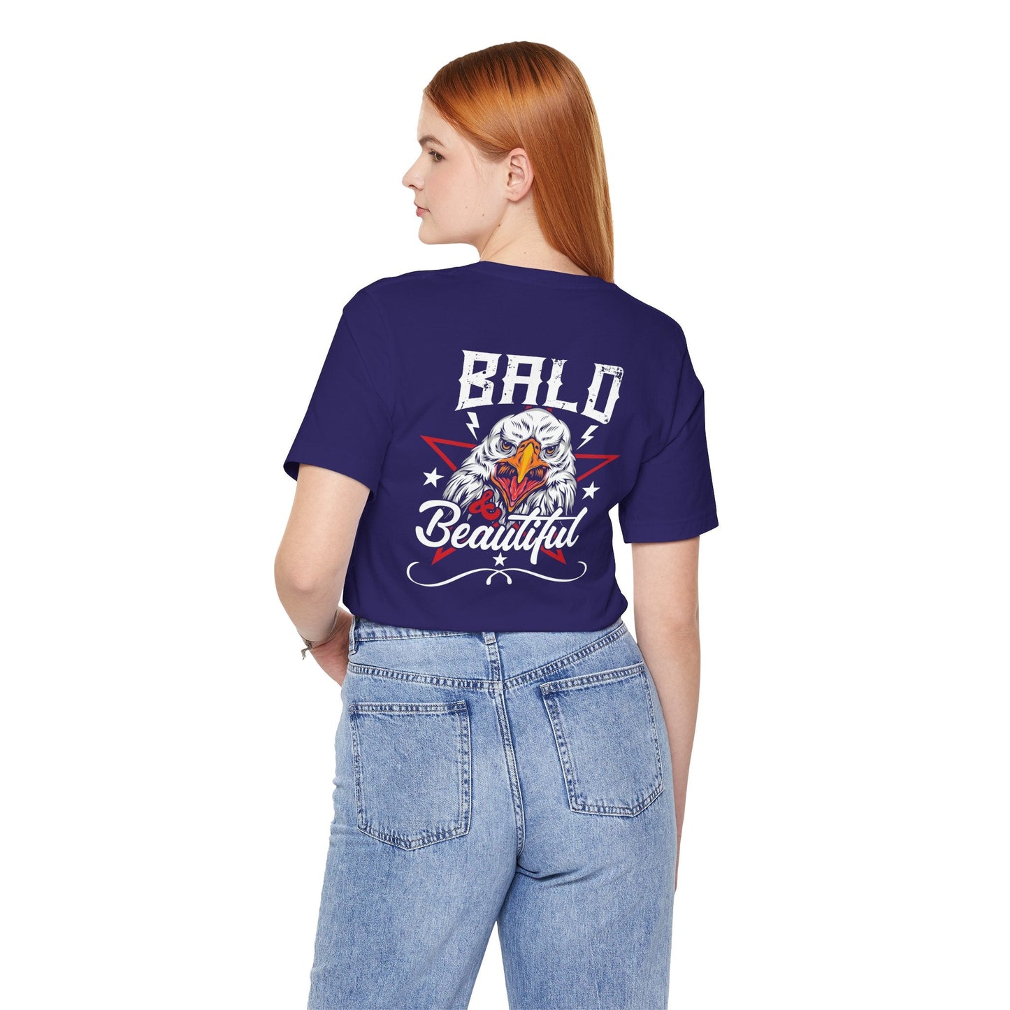 Bald Eagle Graphic Illustration Unisex Cotton Tee a3