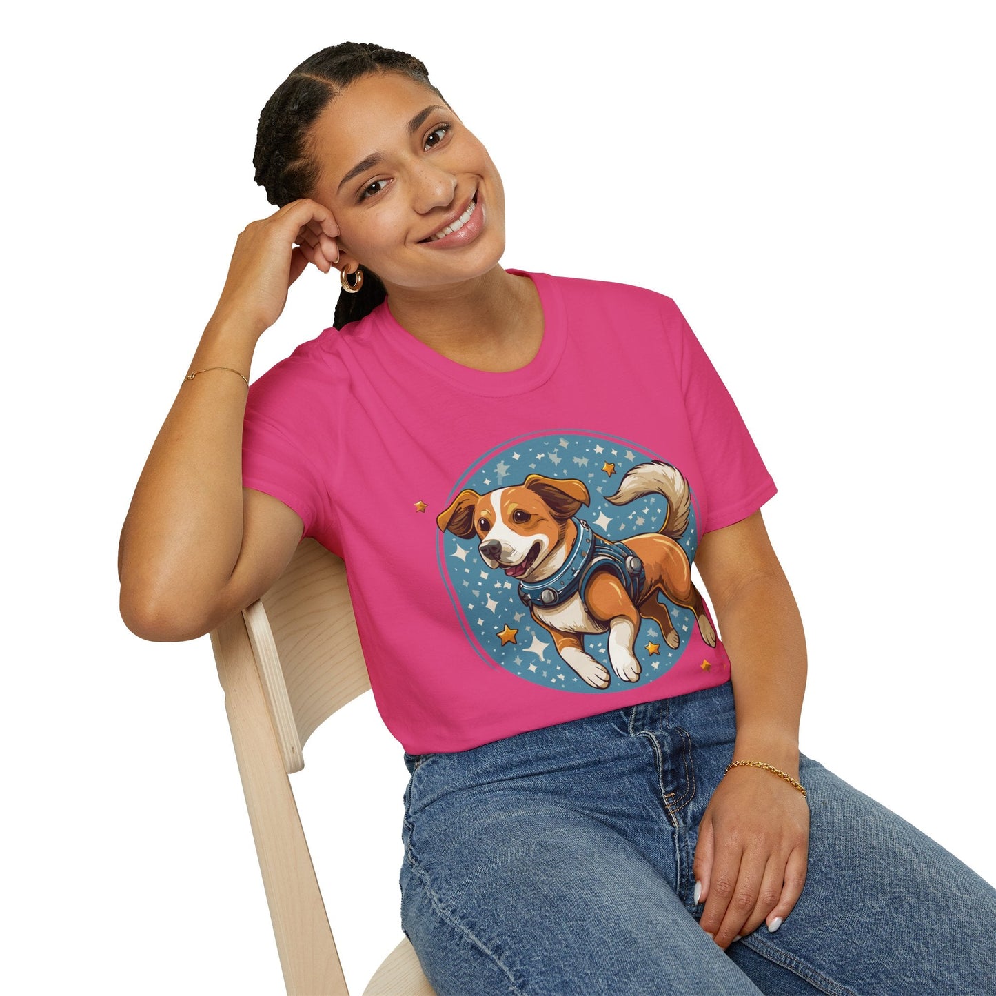 Unisex Dog And Animal Print Shirt Gildan Softstyle 64000 Tee