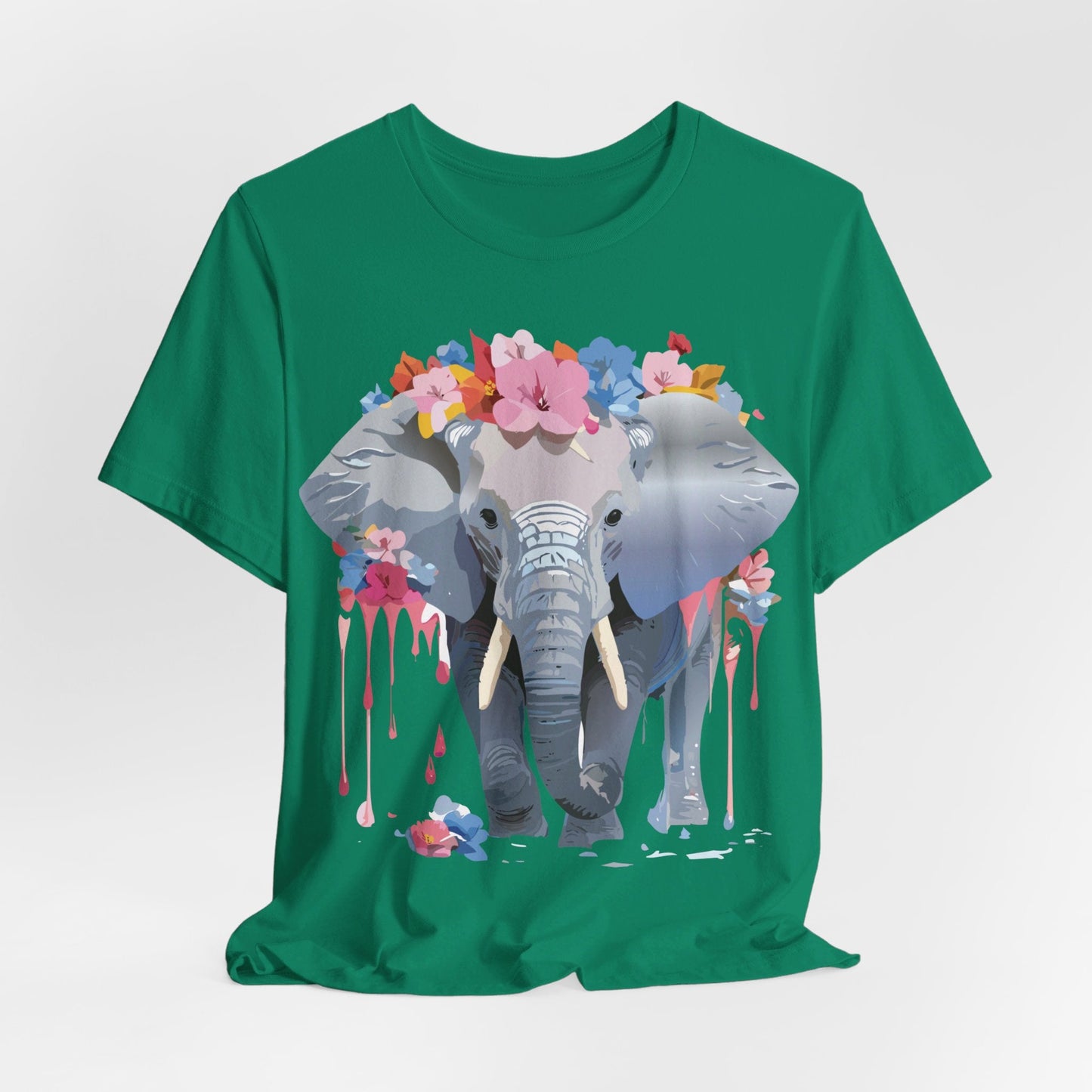 Elephant Graphic Unisex 100 Cotton Jersey Vintage Art Design Tee 6