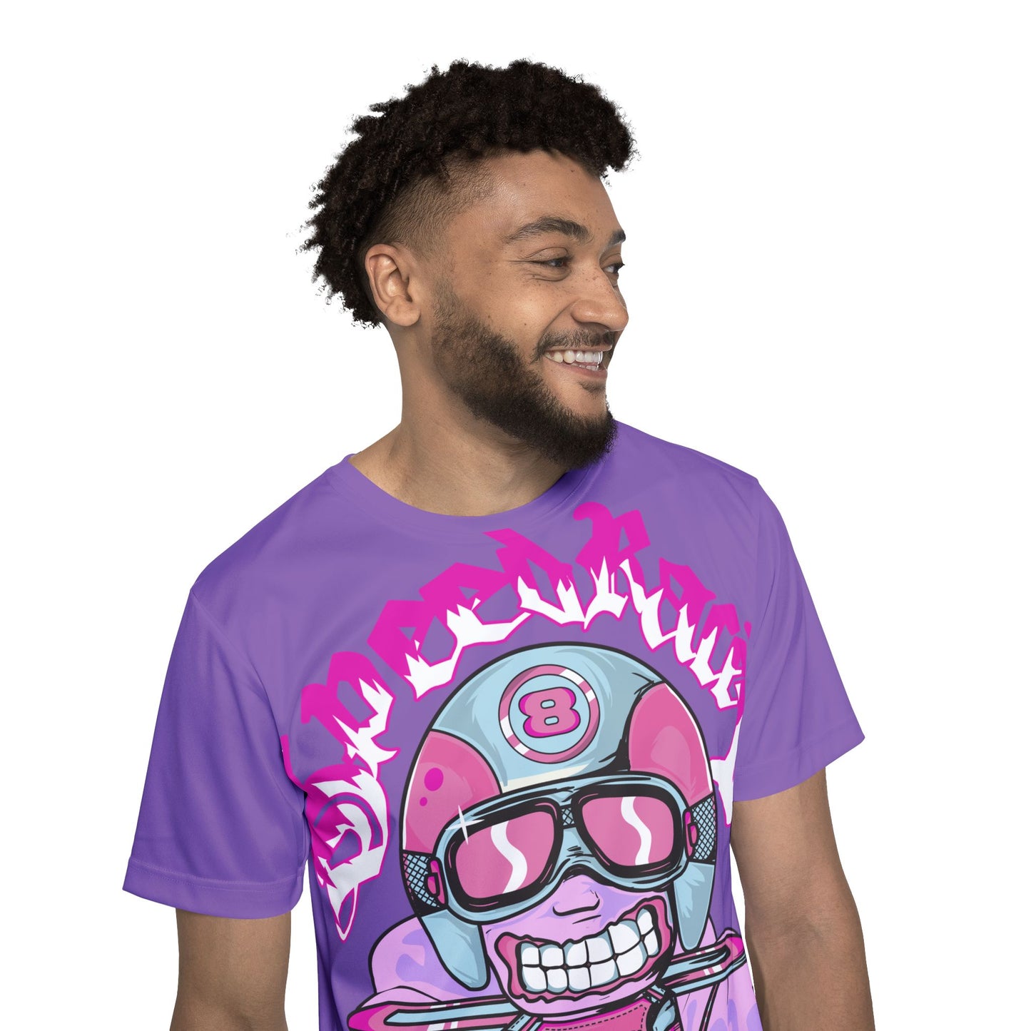 Be19 Fun Graphic T-Shirt, Art Design Poly Shirt, All Over Print Graphic Tee, Funny Print T-Shirt, Funny Cartoon Tee