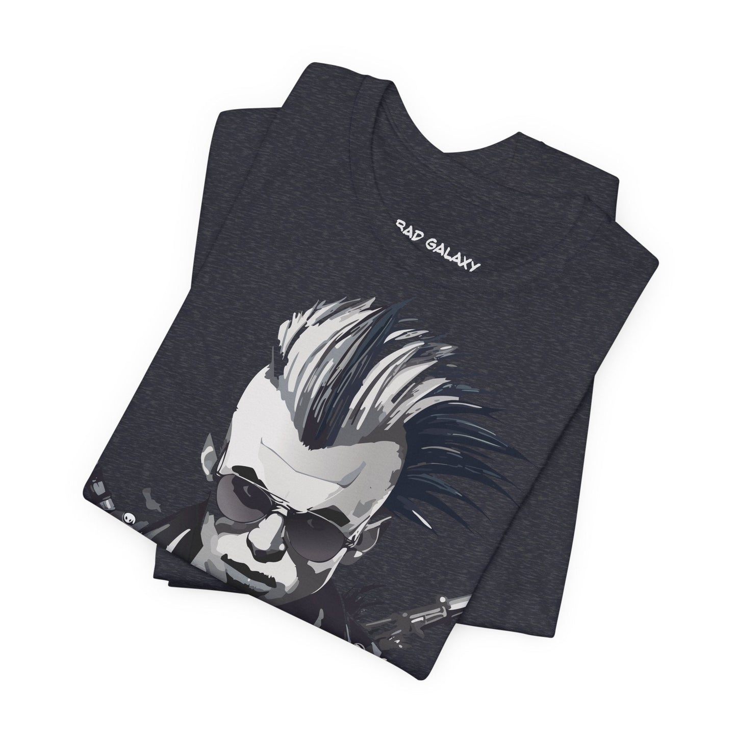 Punk Rock Tee Shirt 100 Percent Cotton Made To Order From Bad Galaxy Eco Friendly Inks USA