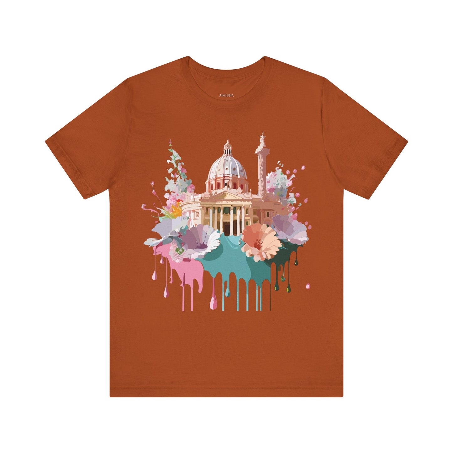 Tourist Shirt Rome Graphic Tee Unisex Jersey Short Sleeve Art Design By Adelpha Artwork