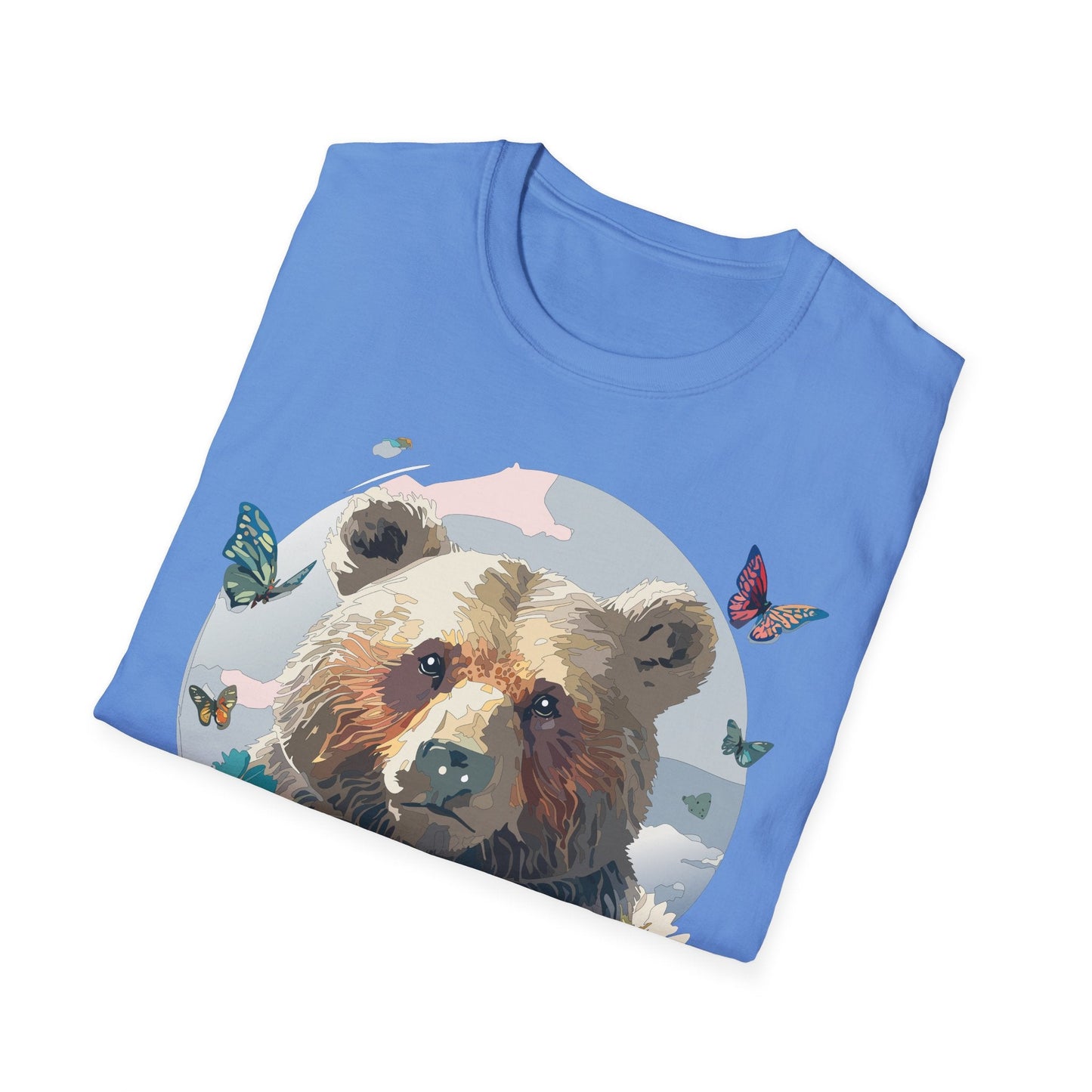 Bear T Shirt Unisex Gildan Softstyle Cotton Tee With Teddy Bear Design Lightweight Comfort