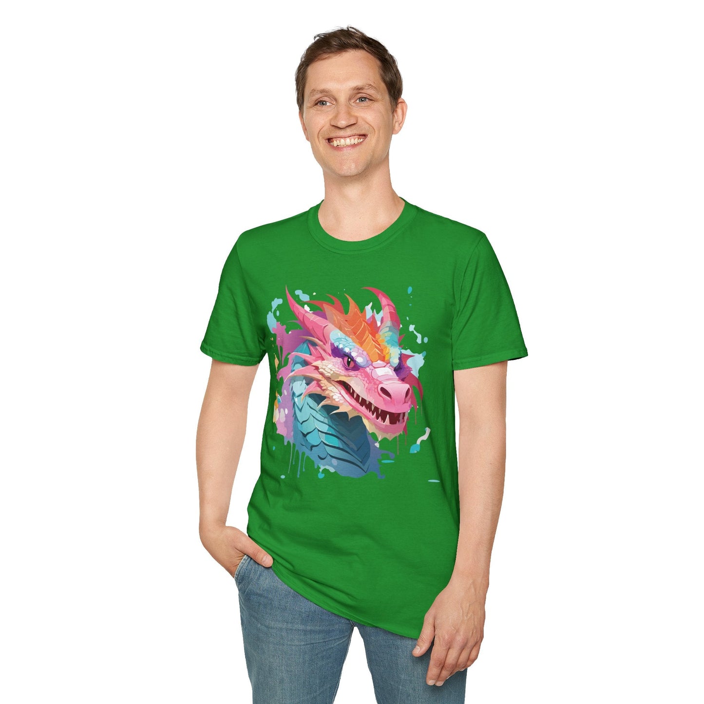 Dragon T Shirt Unisex Dragon Graphic Tee Softstyle 64000 Lightweight Comfort Durable Breathable