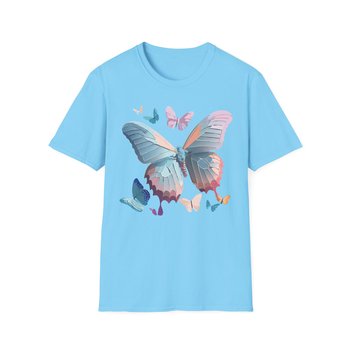 Butterfly Watercolor Tee — Pastel Wings Graphic Tee Unisex 100 Cotton Gildan T-Shirt