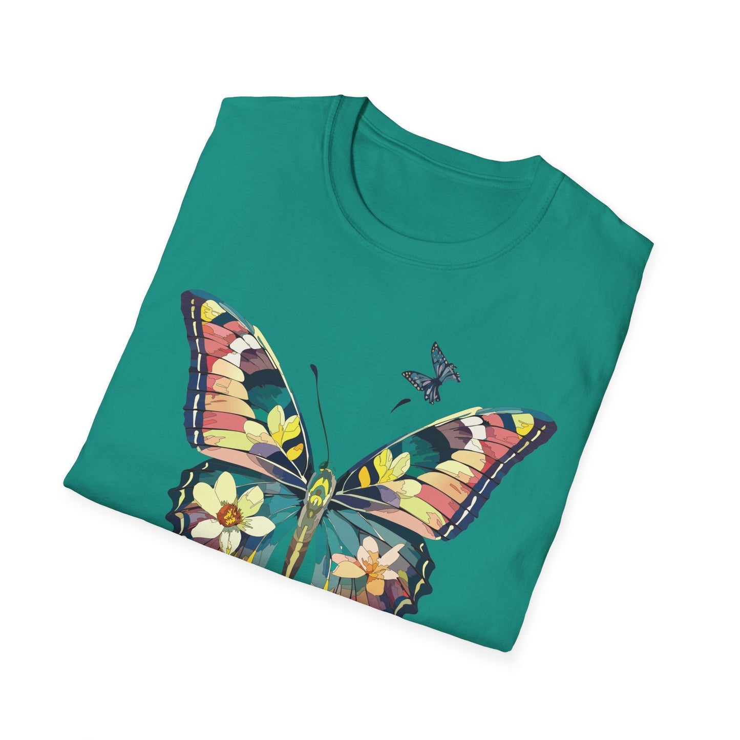 Butterfly T Shirt For Unisex Softstyle 64000 Short Sleeve Monarch Butterfly Tee Design