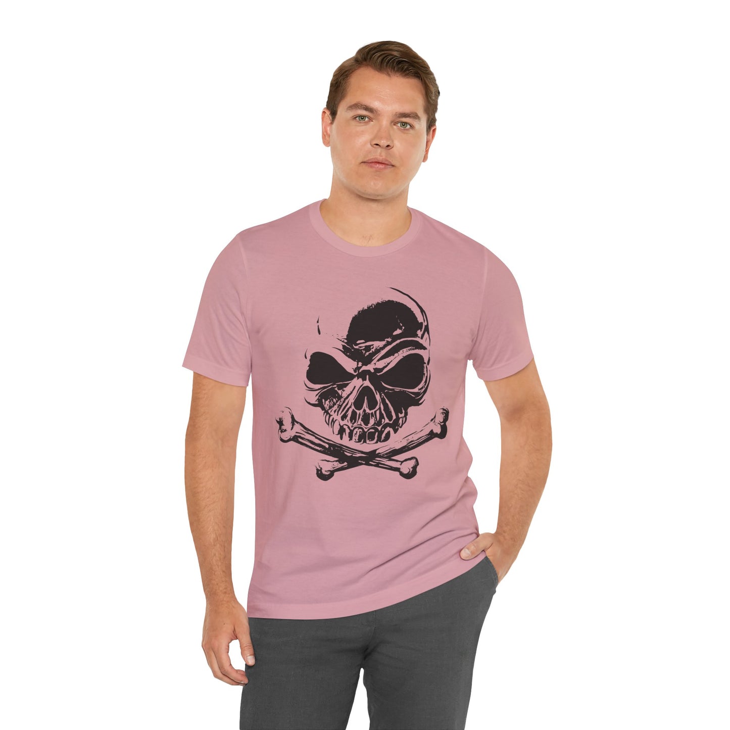 Black Skull Graphic Design Tee, Skull Shirt, Vintage Tees, Art Design T-Shirt, Vintage Graphic Tee, Art Shirts with Skulls