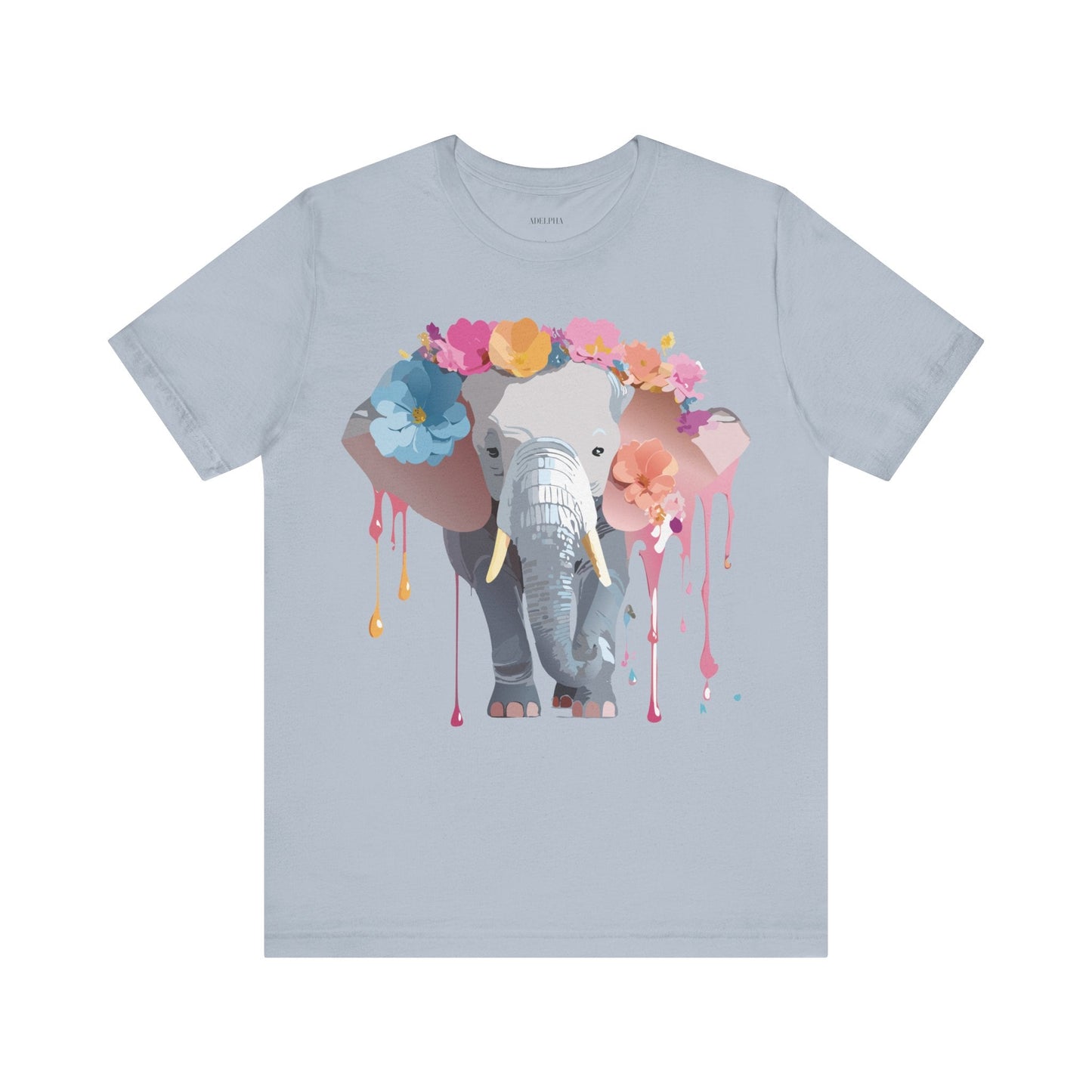 Adelpha Elephant Graphic Tee Unisex Short Sleeve Jersey Shirt With Vintage Artwork