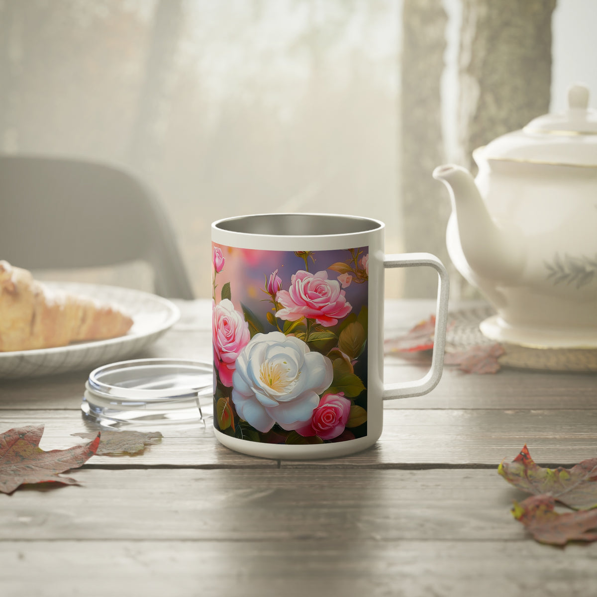 17 Art Design Insulated Coffee Mug Clear Lid 10oz Insulated Coffee Mug 10oz