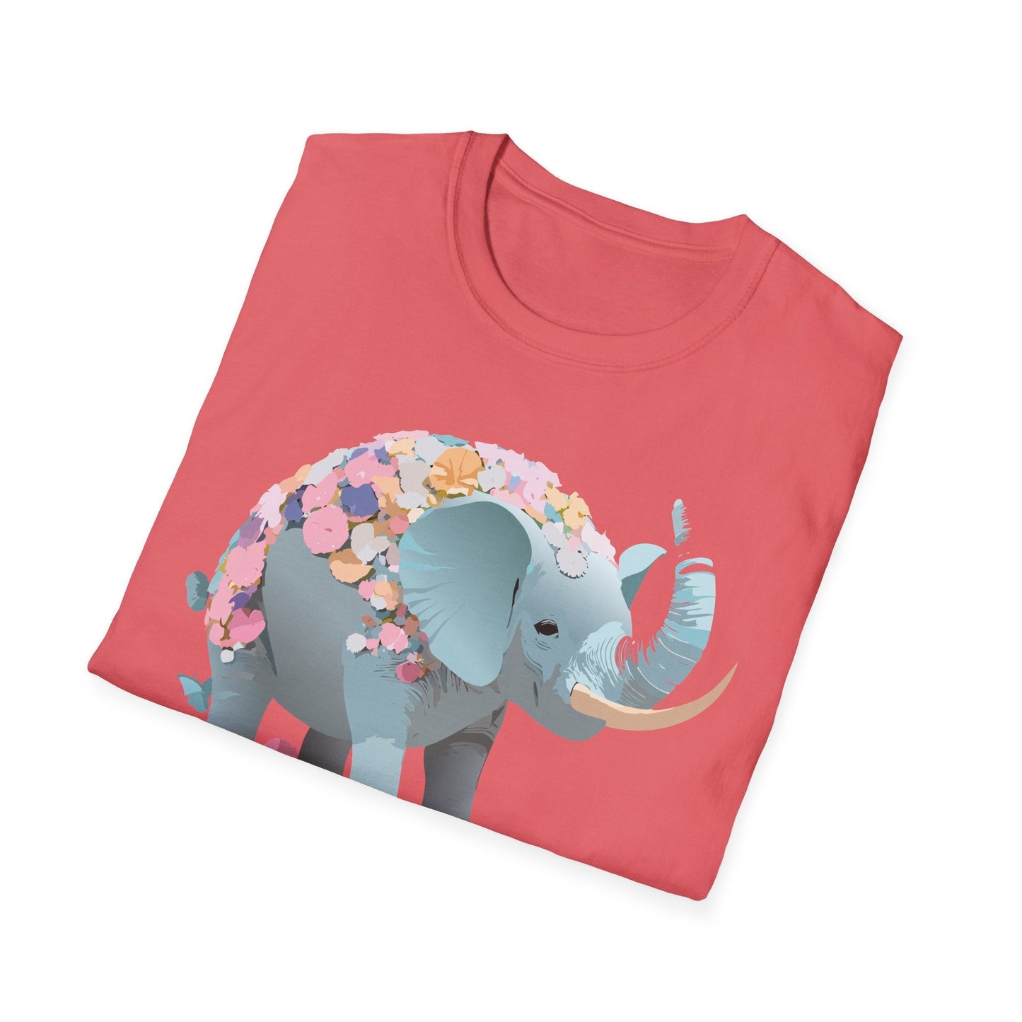 Elephant Graphic T Shirt Gildan Softstyle Unisex Cotton Tee With Elephant Print Design Artwork