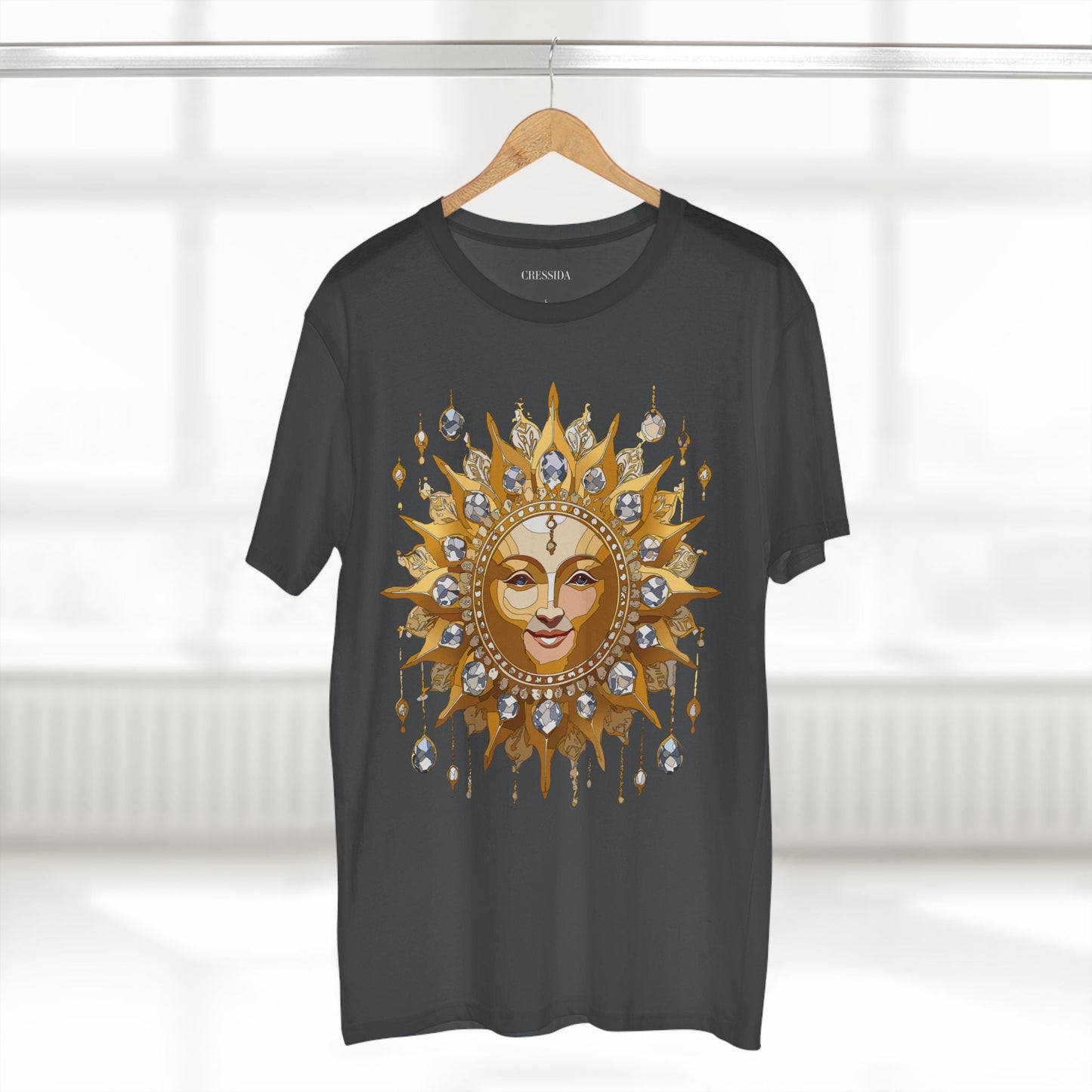 Gold Sun Graphic Unisex 100 Cotton T-Shirt with Golden Art Design 6