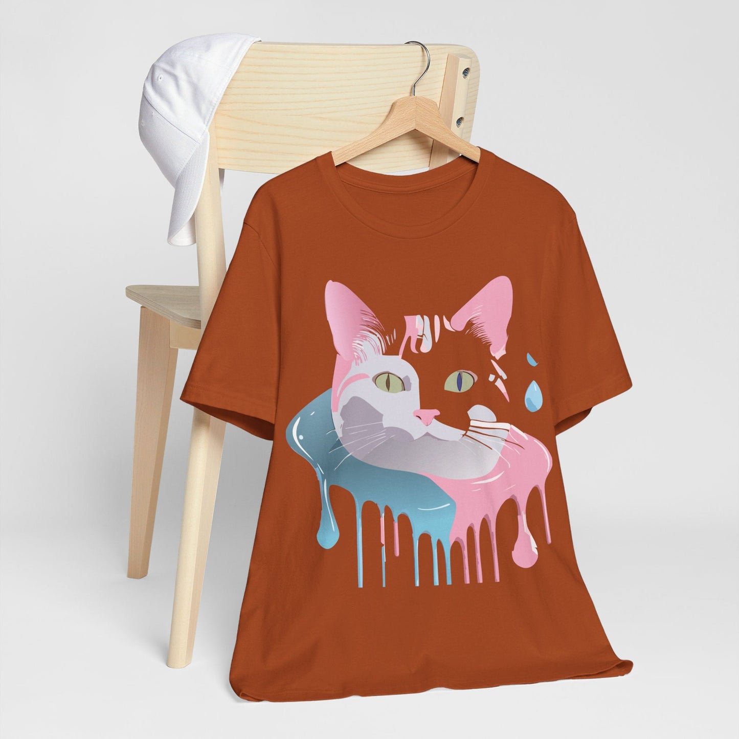 Cat Graphic Tee Unisex Short Sleeve T Shirt Adelpha Vintage Inspired Design