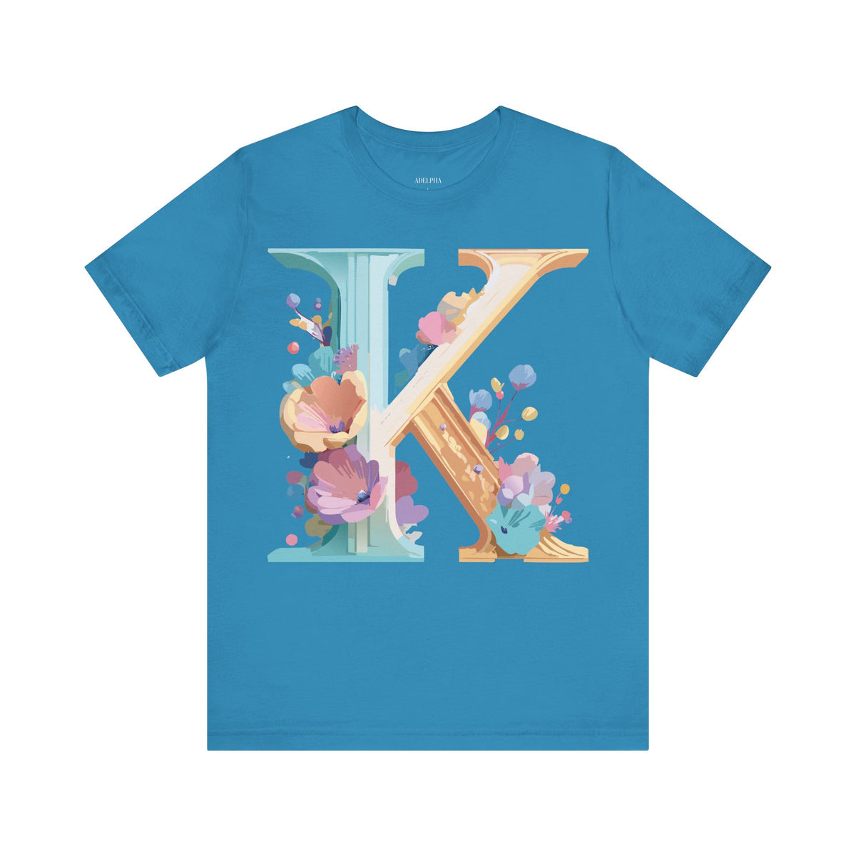 Letter K Graphic Unisex Cotton Bella+Canvas Tee with Art Letter Design