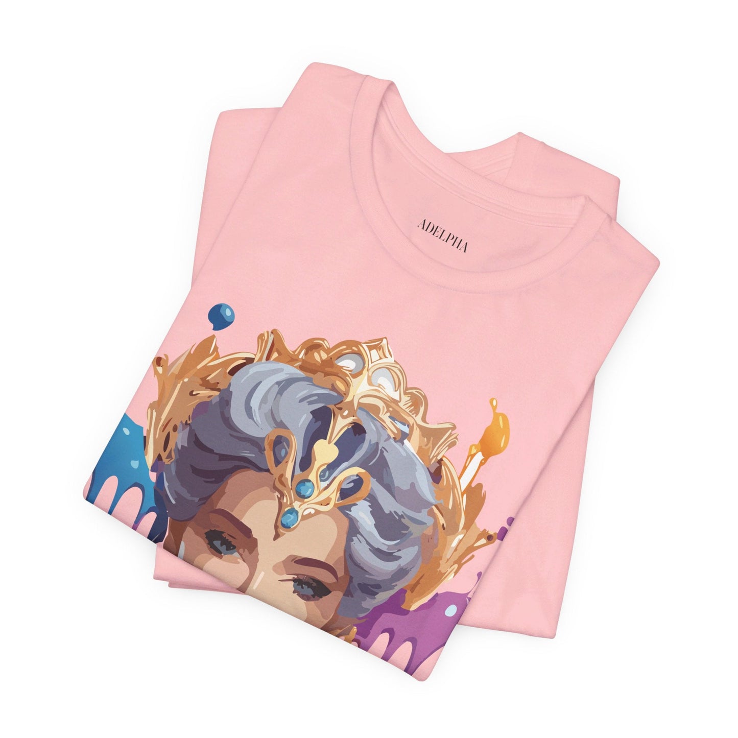 Queen Graphic Tee Unisex Jersey Short Sleeve Adelpha Art Design Vintage Inspired
