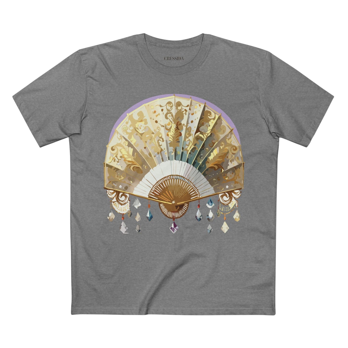 Antique Fan Graphic Design T-Shirt Unisex 100 Cotton Floral Carnival Artwork Tee 28