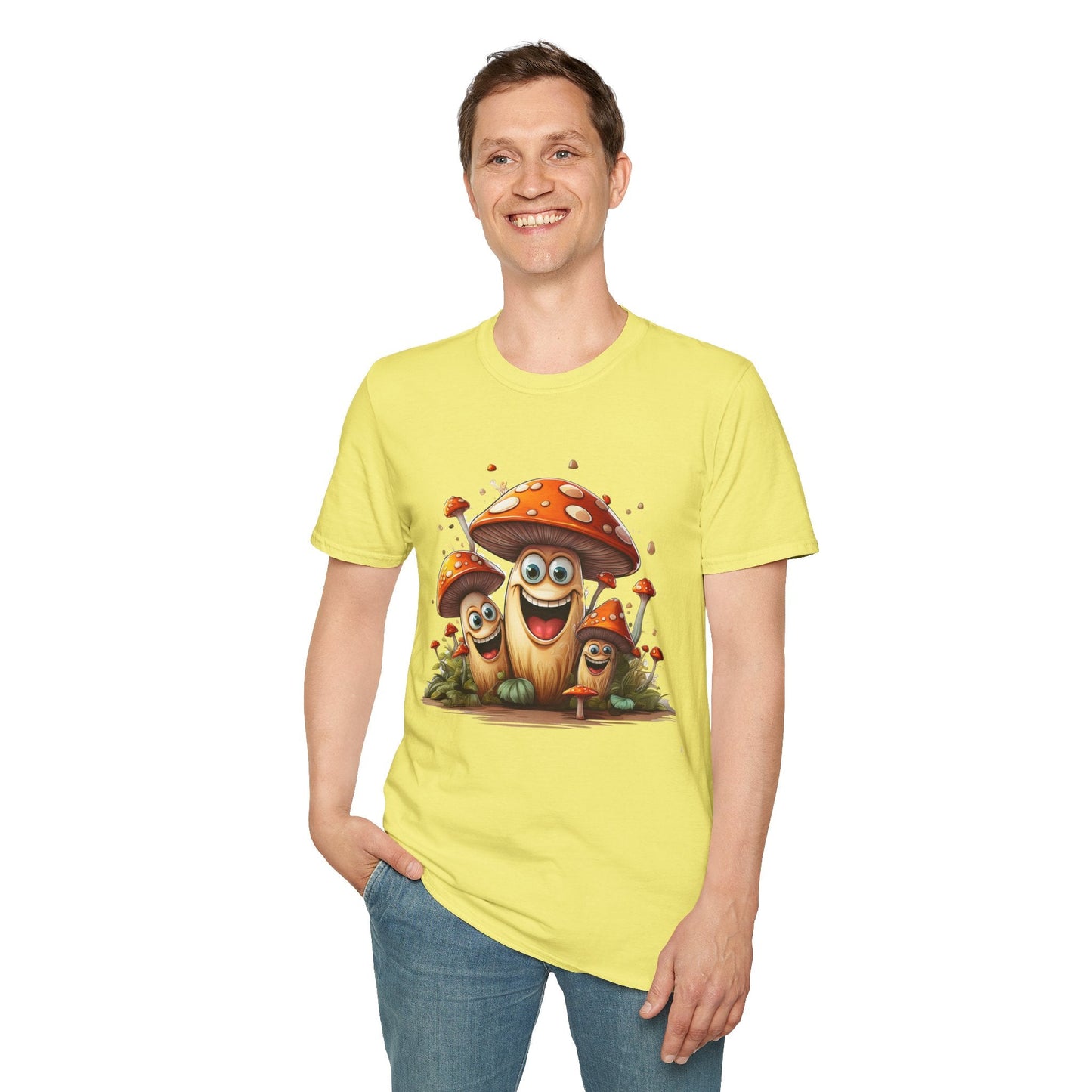 Mashroom Tee Shirt Unisex Funny Mashroom Design Softstyle 100 Percent Cotton Gildan