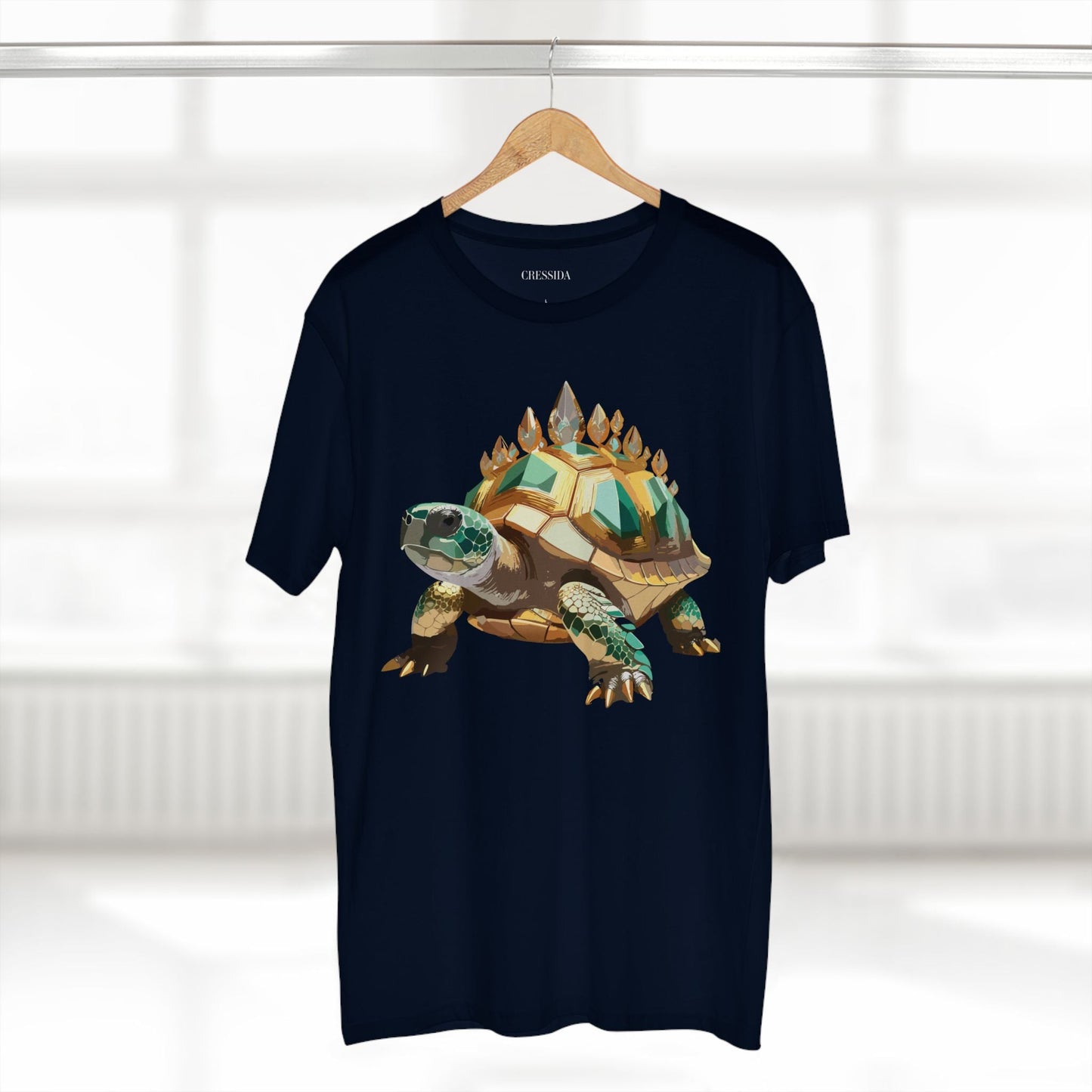 Turtle Graphic Unisex 100 Cotton Tee With Unique Animal Golden Medallion Art Design 34
