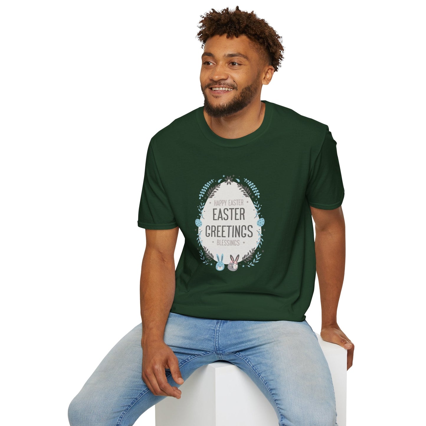Gildan Easter Unisex Softstyle 64000 T Shirt With Easter Print Design Short Sleeve Tee Edition