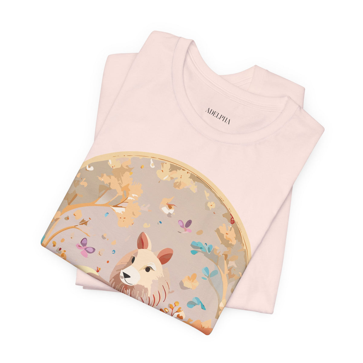 Medallion Graphic Unisex Cotton Bella+Canvas Tee with Art Design d59