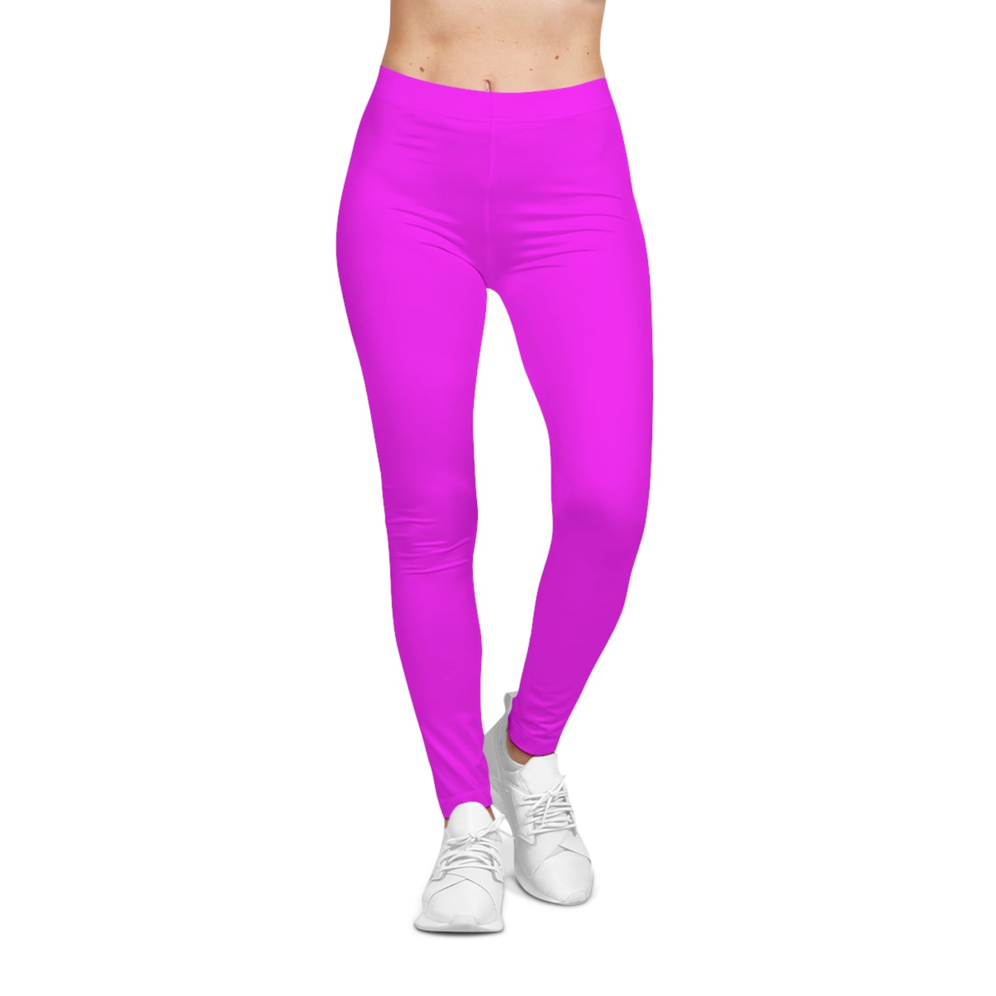 Magenta Color Women's Poly-Span Casual Leggings XS-2XL