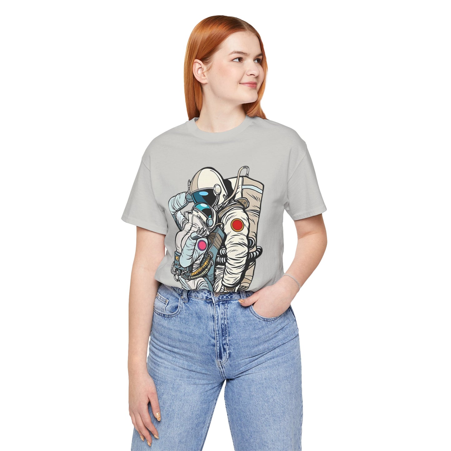 Unisex Astronaut T-shirt, Space Lovers Tee, Cosmic Top, Astronaut Graphic Tee, Cosmos Graphic T-Shirt, Love Shirt Art T-Shirt