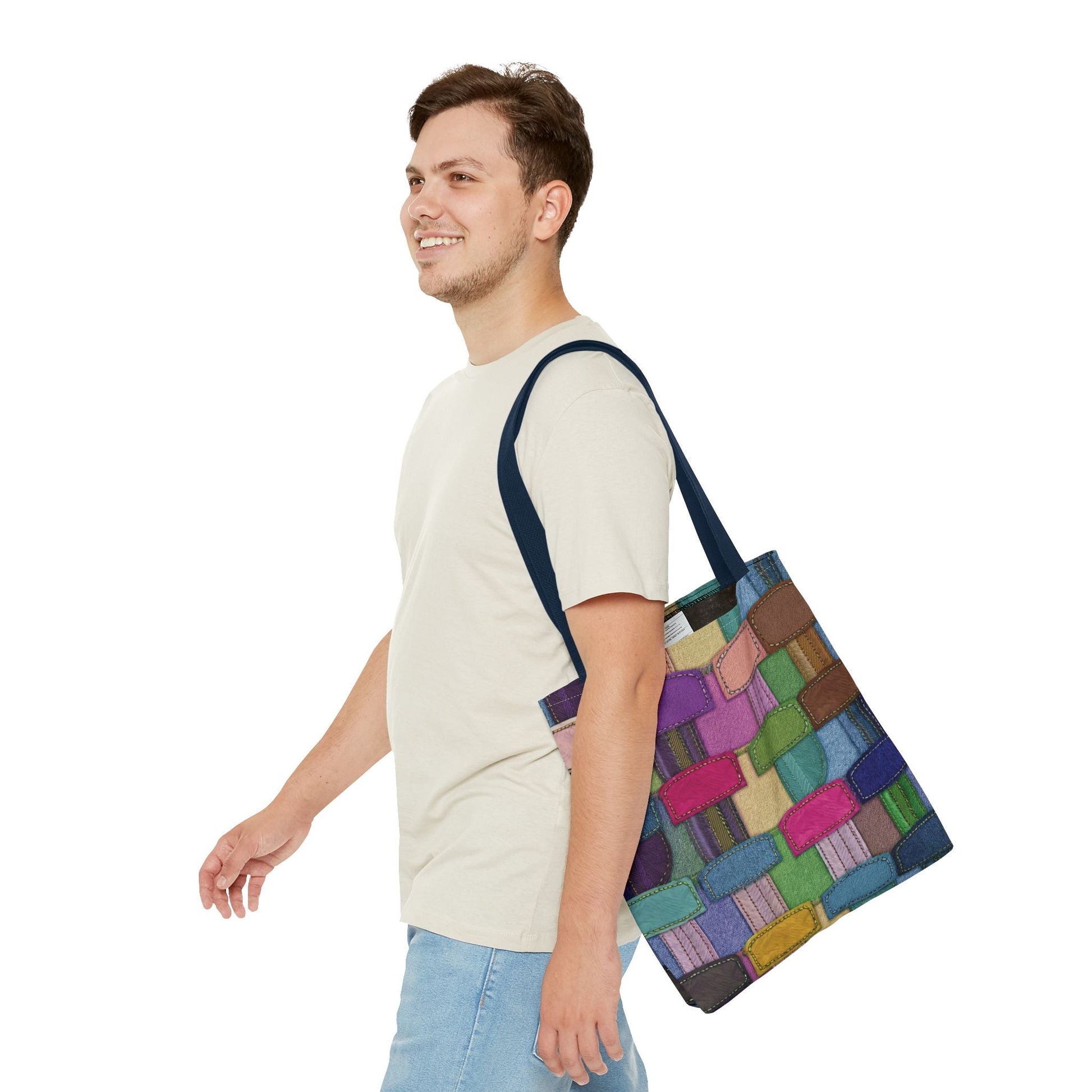 Denim Canvas Bag, Tote Bag Denim Printify