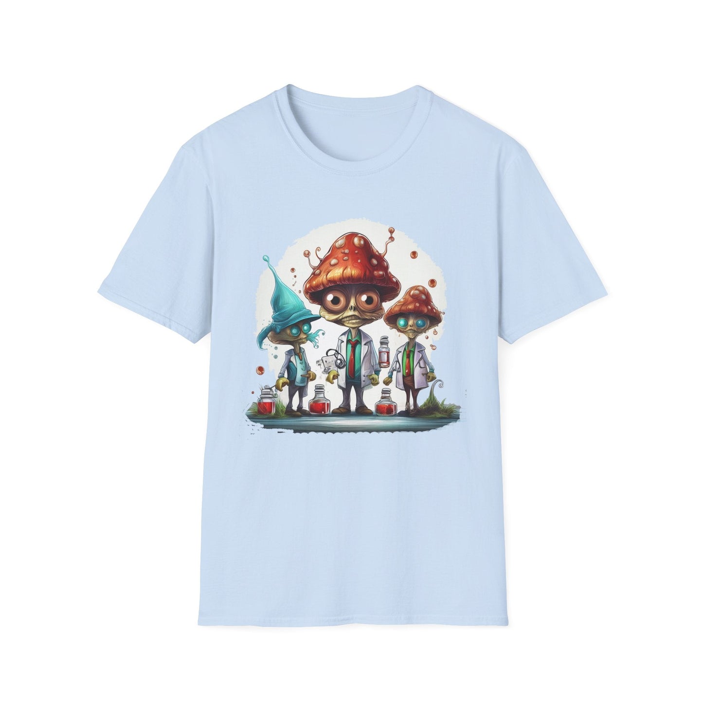 Mashroom Tee Shirt Unisex Funny Mashroom Design Cotton Tee Gildan Softstyle 64000