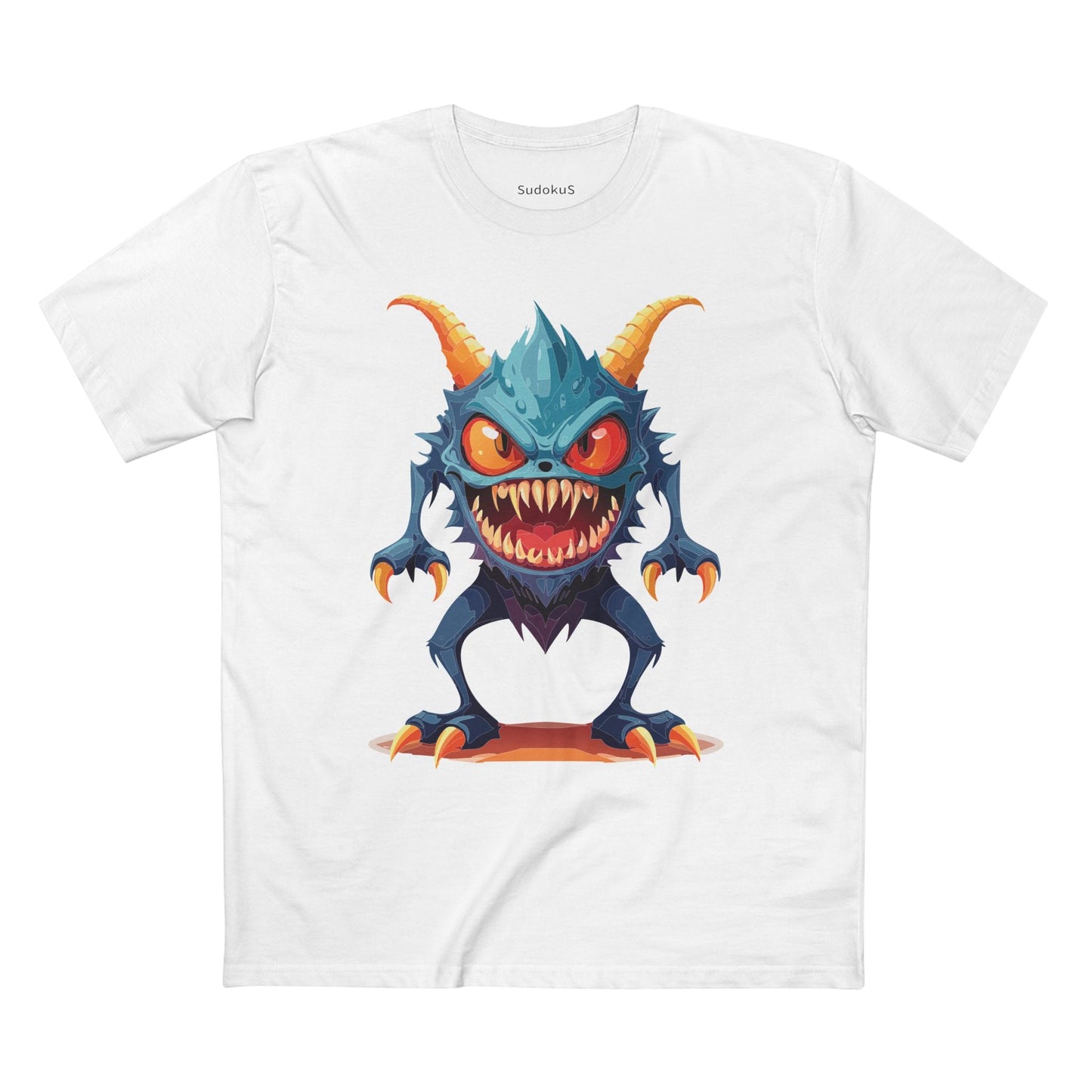 Cartoon Monsters Graphic Unisex 100 Cotton Staple Tee 1