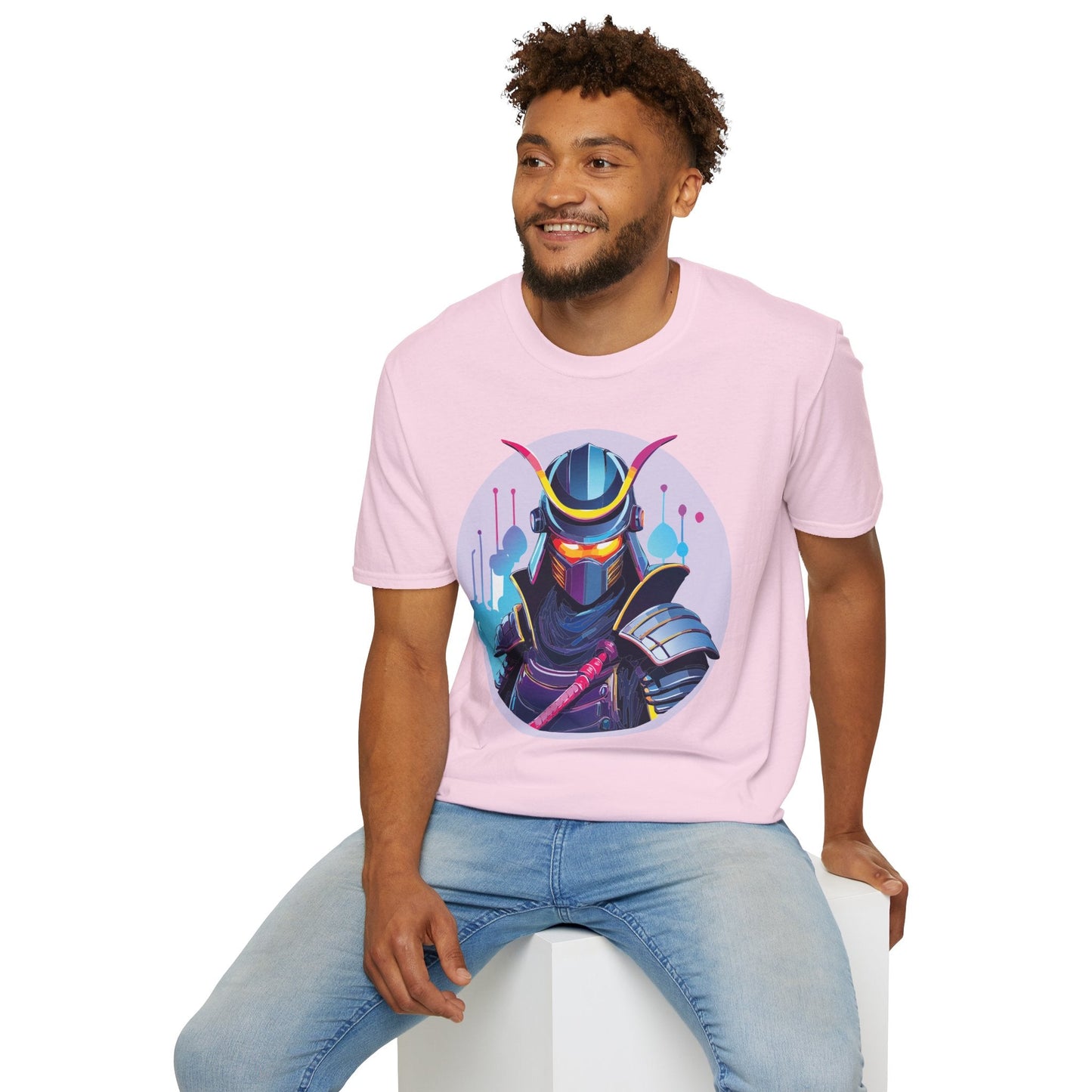 Unisex Samurai Shirt Gildan Softstyle Tee Hundred Percent Ring Spun Cotton Comfort