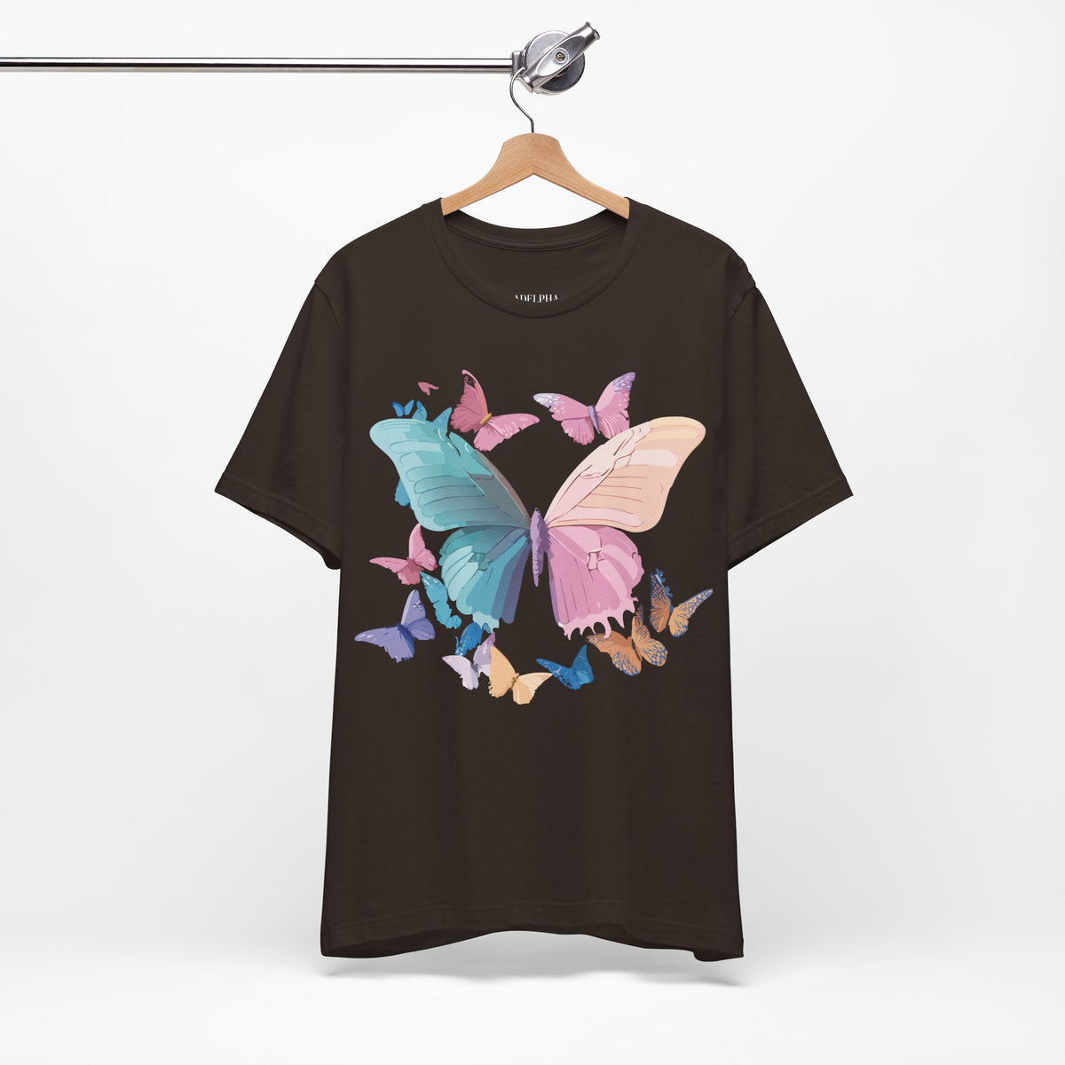 Butterfly Graphic Unisex Cotton Bella+Canvas Tee with Art Design n66