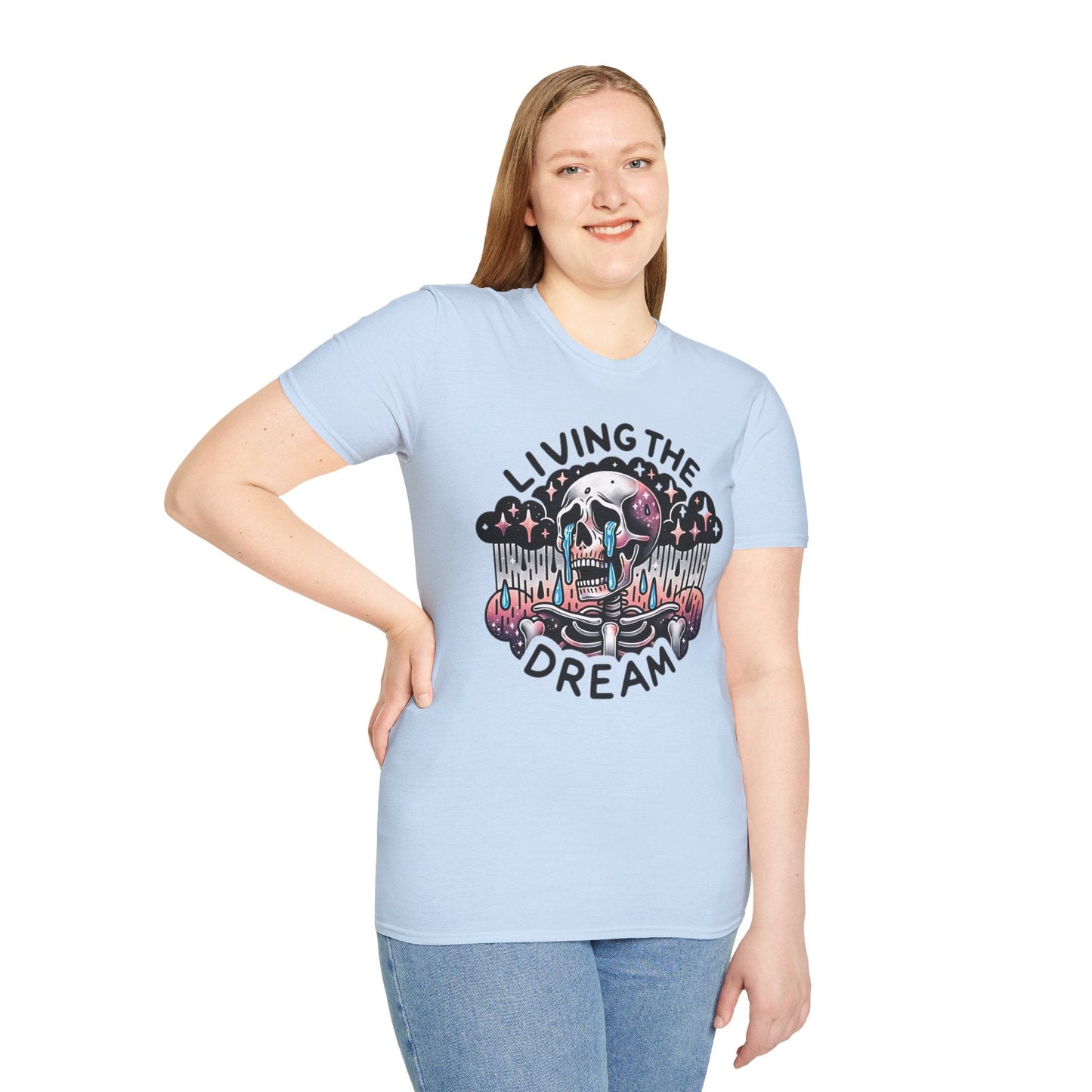 Unisex Skull Shirt Skeleton Design Gildan Softstyle 64000 Short Sleeve T Shirt For Everyday Comfort