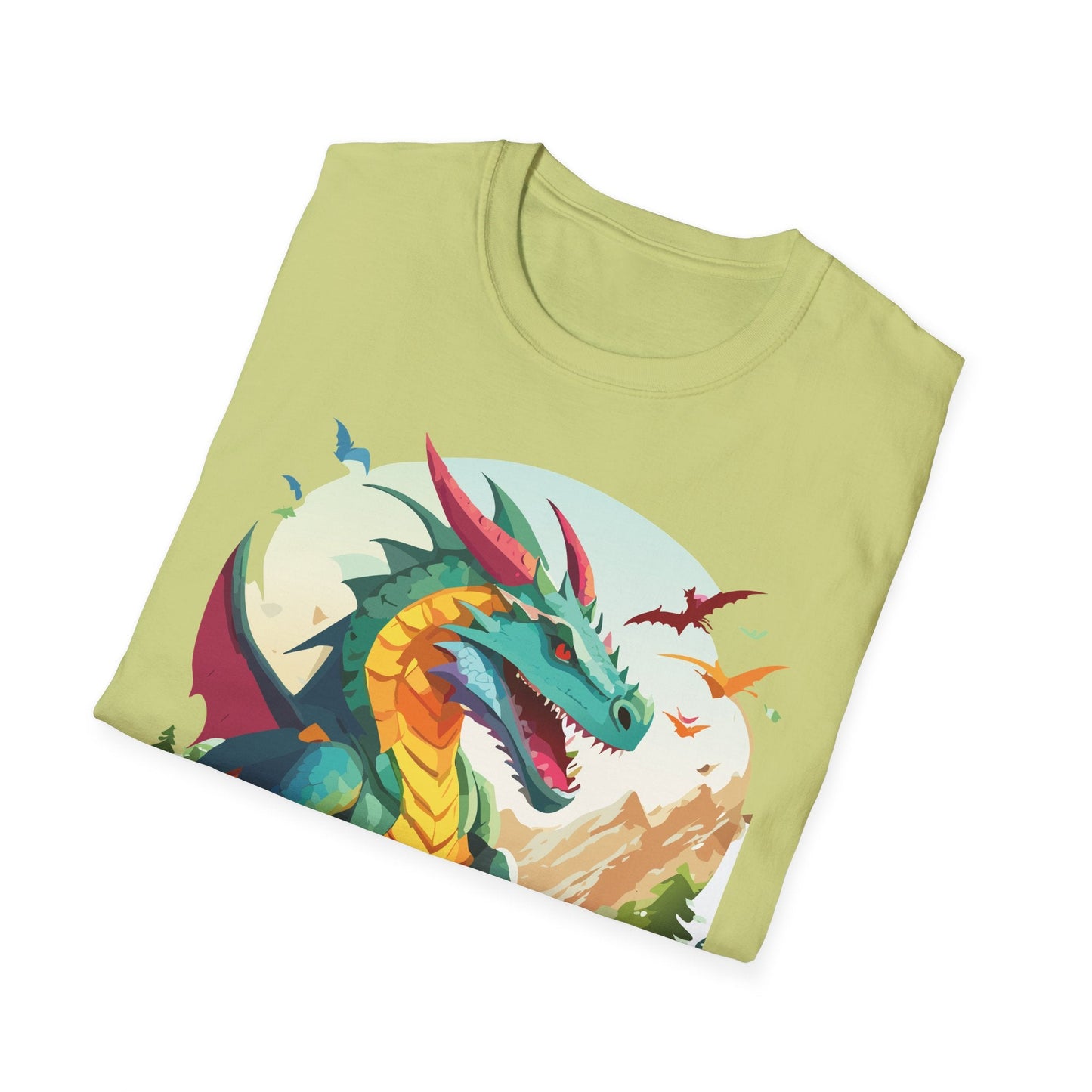 Dragon T Shirt Unisex Animal Tee Softstyle 64000 Premium 100 Percent Ring Spun Cotton