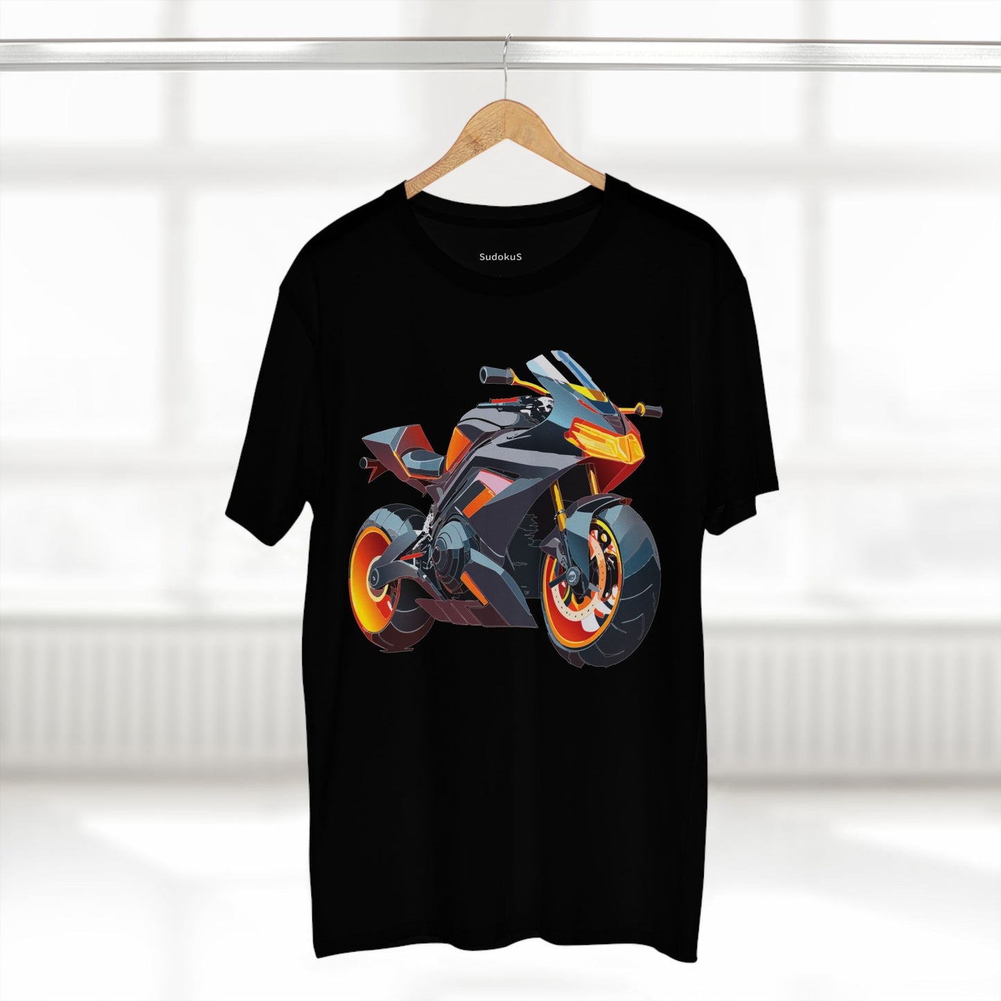 Moto Bike Graphic Unisex 100 Cotton Staple Tee 21
