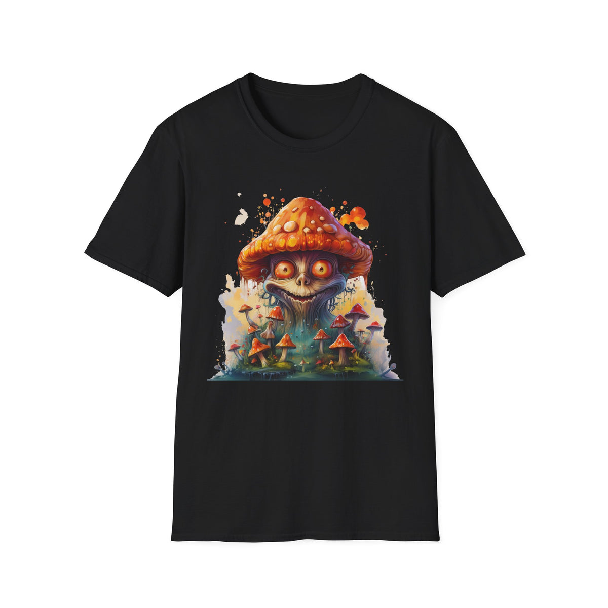 Funny Mashroom Cartoon  Graphic Tee Gildan Unisex 100 Cotton Tee Shirt c19