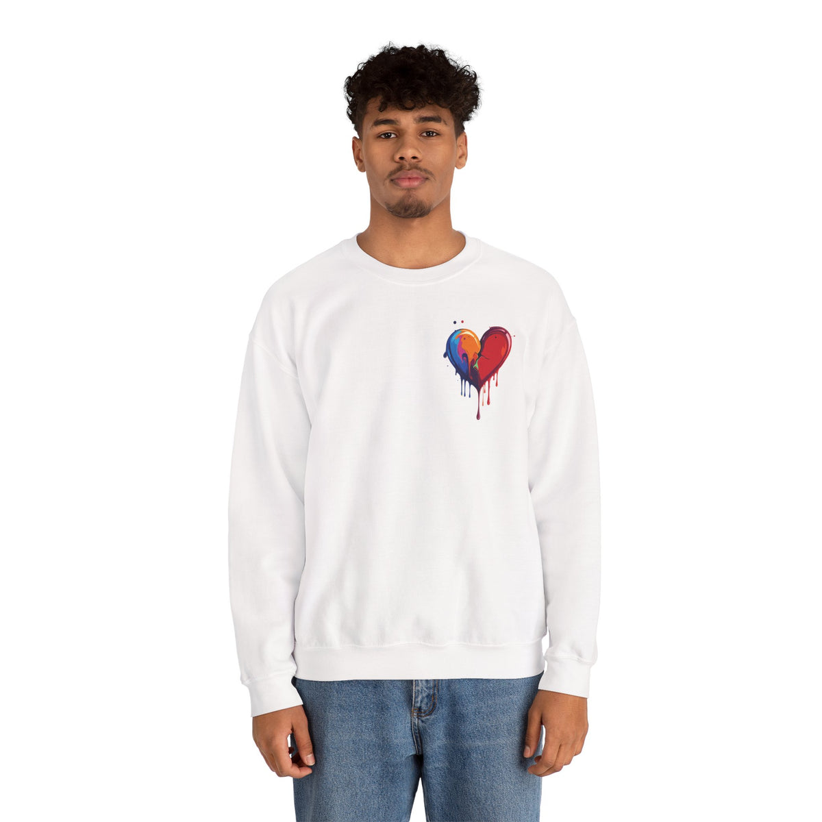 Small Bleeding Heart Sweatshirt, Small Heart Sweatshirt, Valentine's Day Sweatshirt, Heart Sweatshirt 117