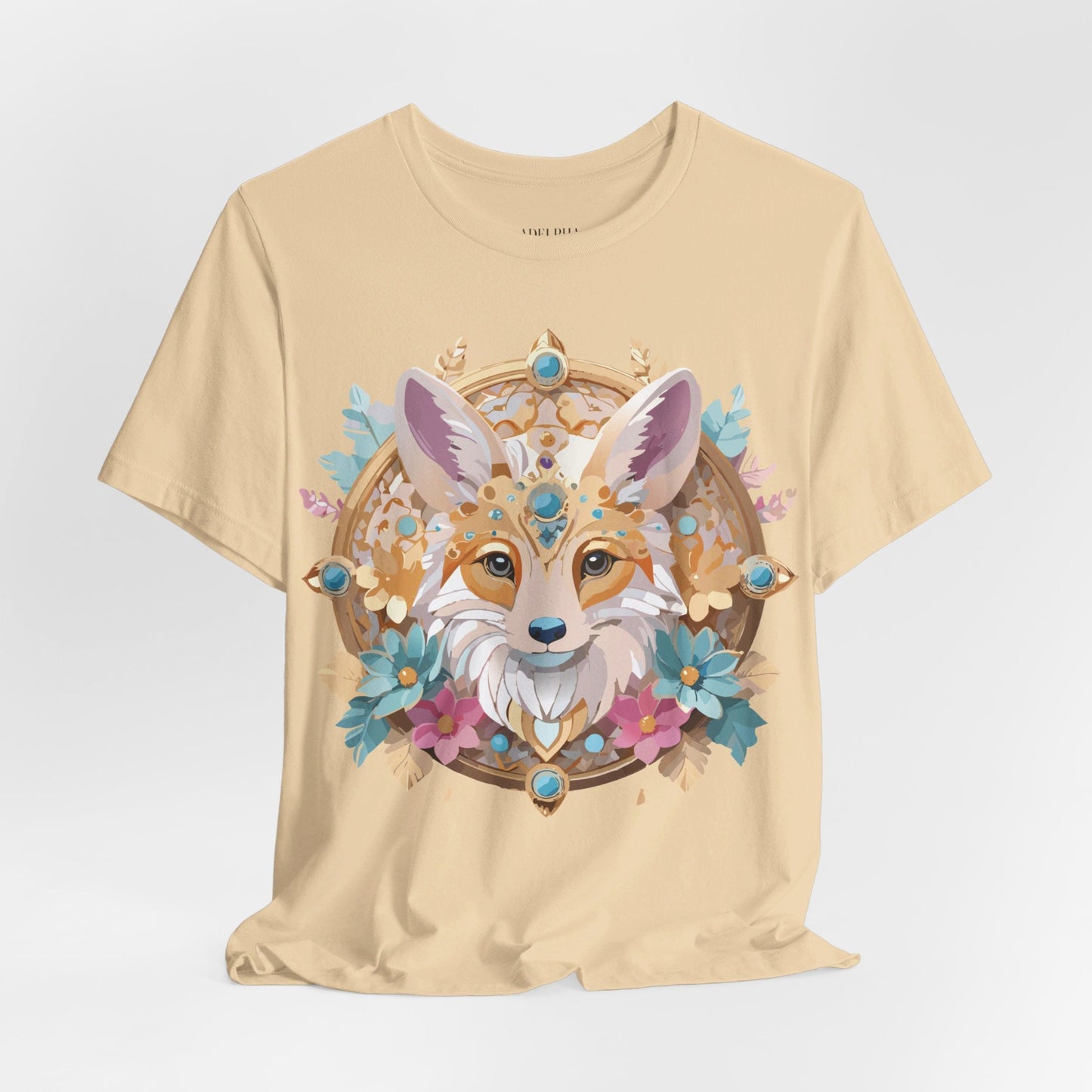 Adelpha Medallion Graphic Tee Unisex Short Sleeve Vintage Inspired Art Design Shirt