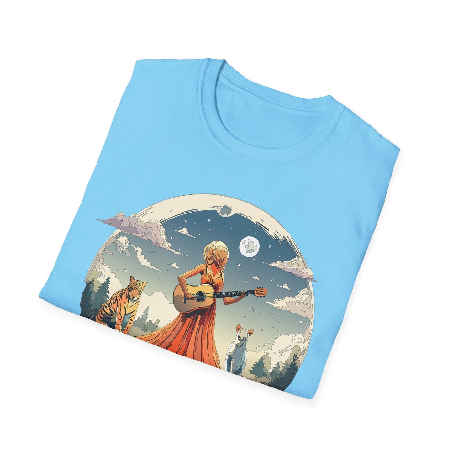 Womens Graphic T Shirt Art Design Tee Ladies Unisex Softstyle Cotton Tee Gildan 64000 Comfort