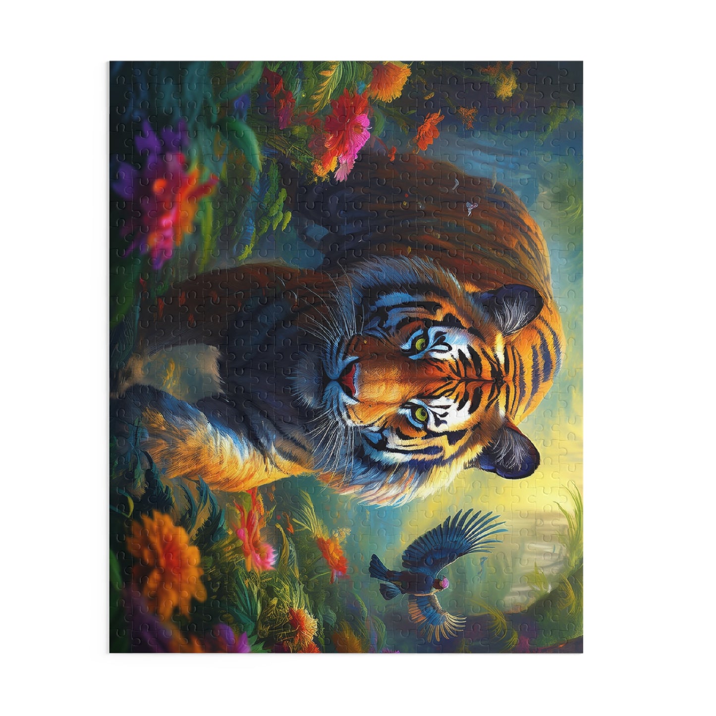 Tiger Puzzle 500-Chipboard Pieces in Box | Kids Puzzles Size: 16" x 20",  Ages 9+ and Family pn64