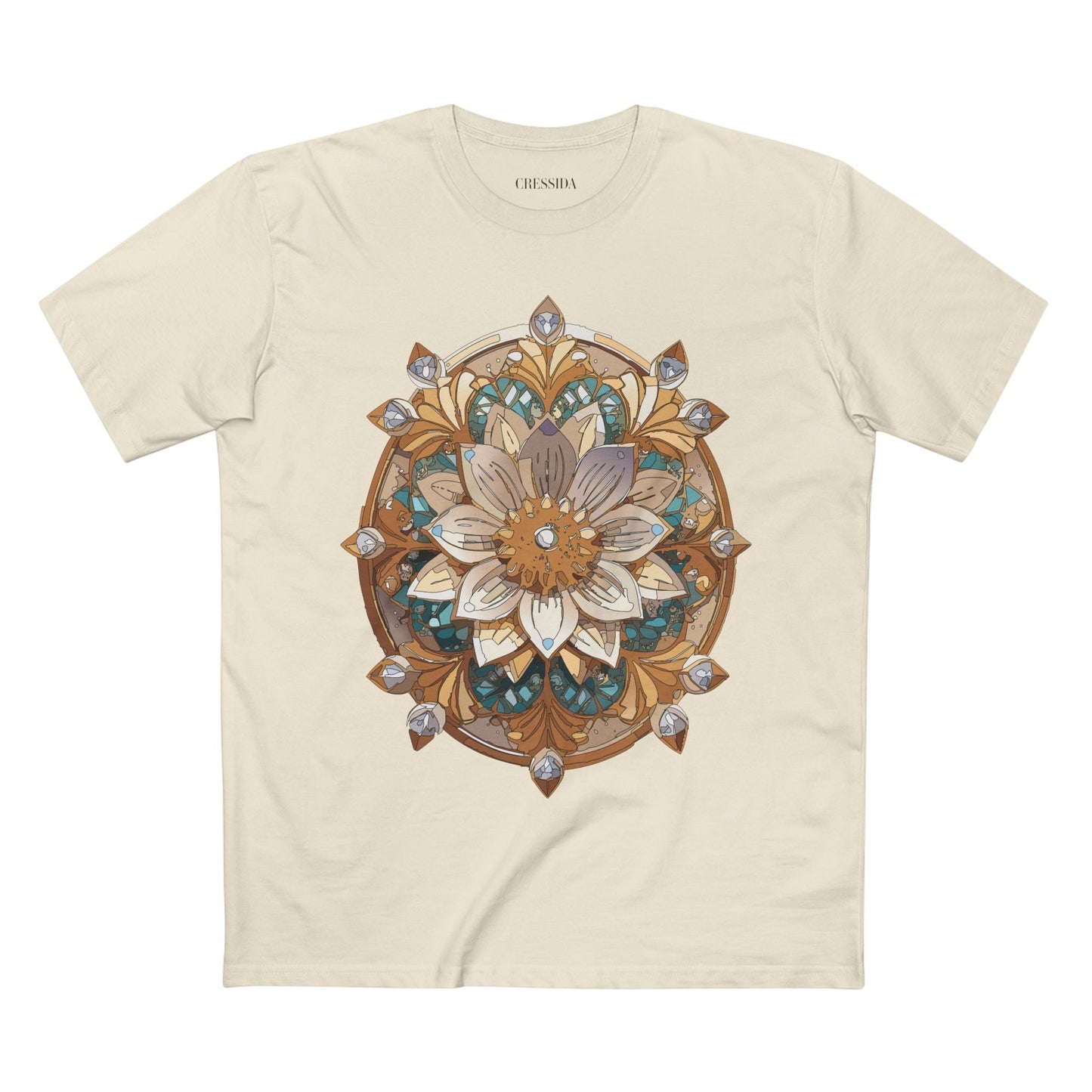 Floral Graphic T-Shirt Unisex 100 Cotton Art Design with Antique Flowers Tee 16