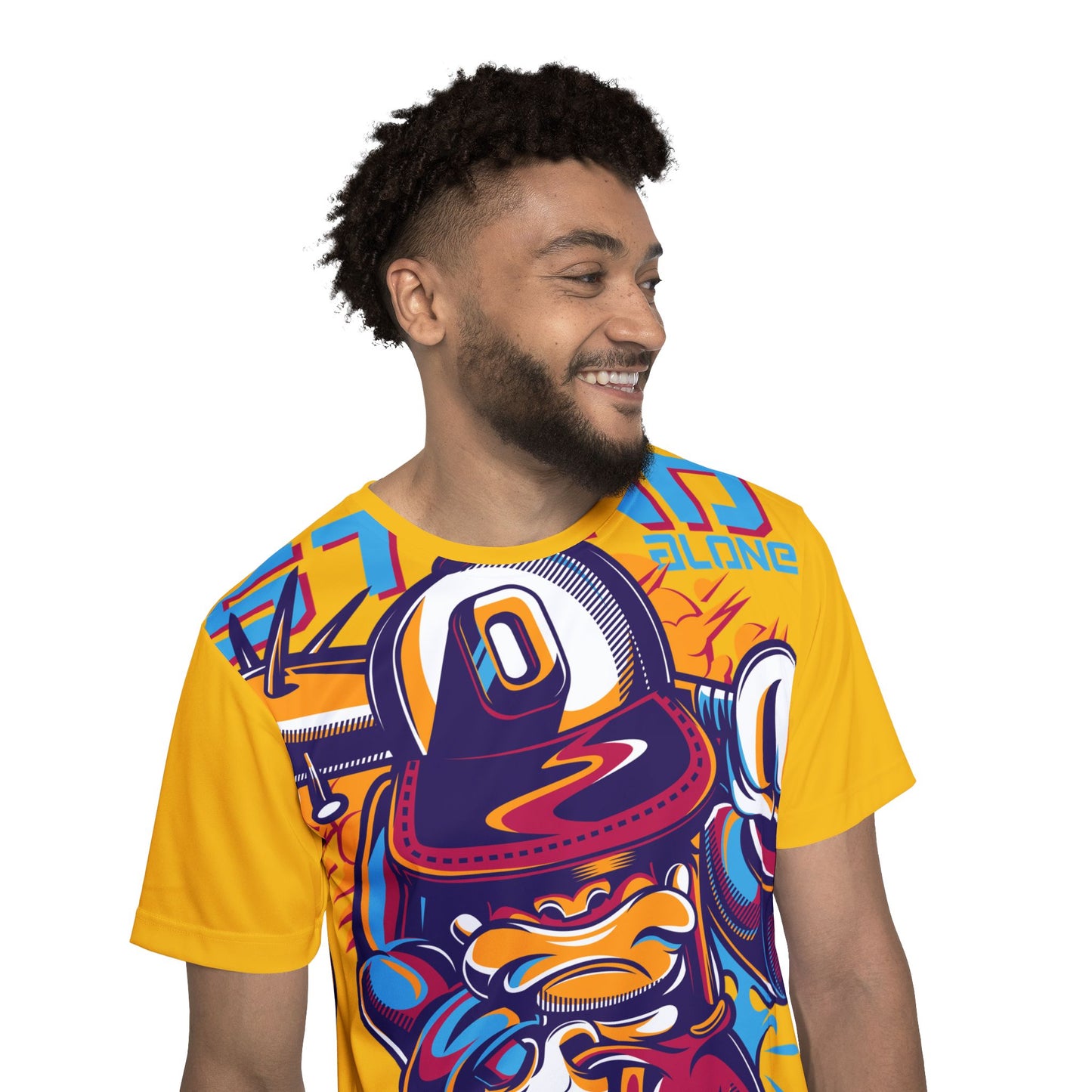 Be9 Fun Graphic T-Shirt, Art Design Poly Shirt, All Over Print Graphic Tee, Funny Print T-Shirt, Funny Cartoon Tee