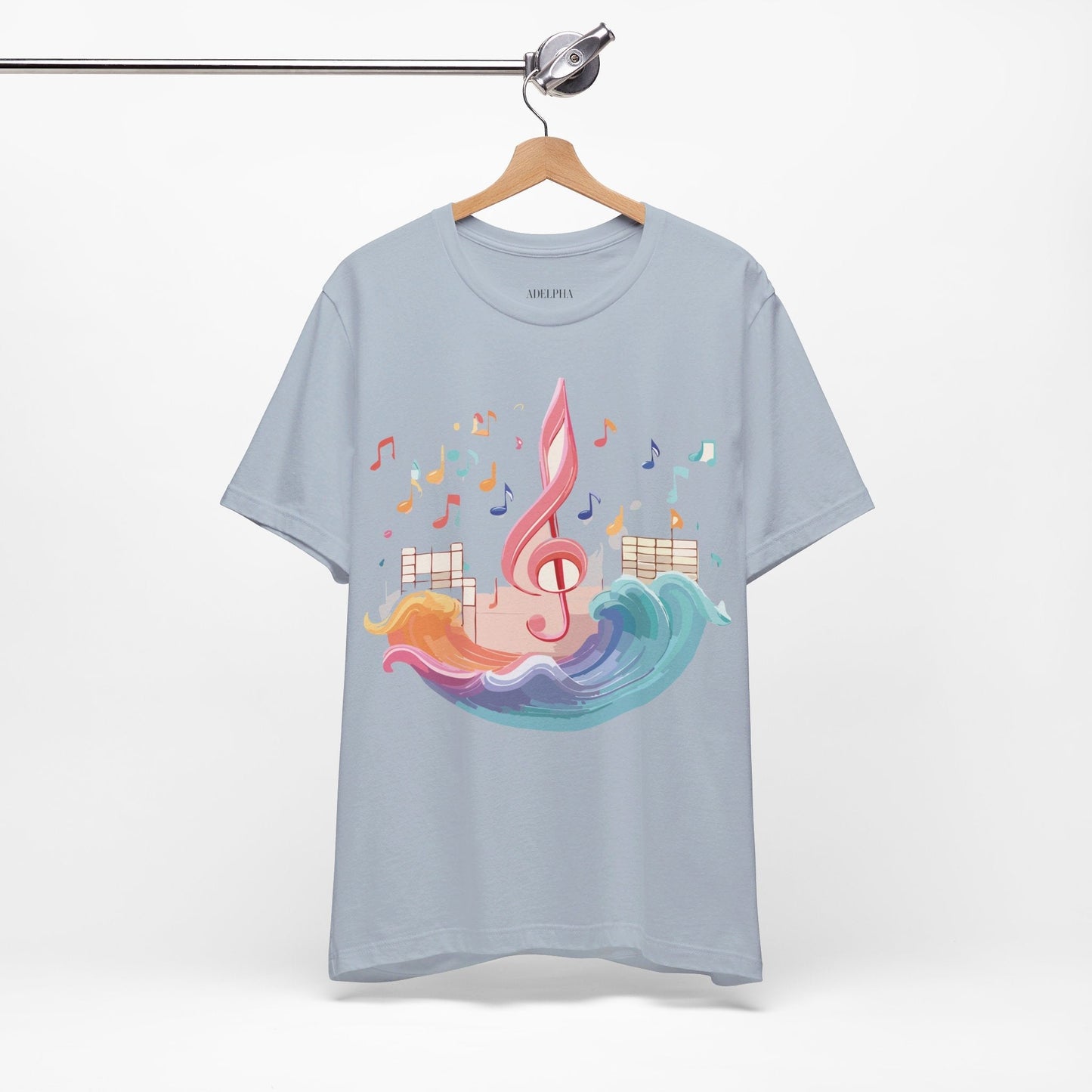 Music Graphic Unisex 100 Cotton Vintage Art with Musical Elements Tee 30