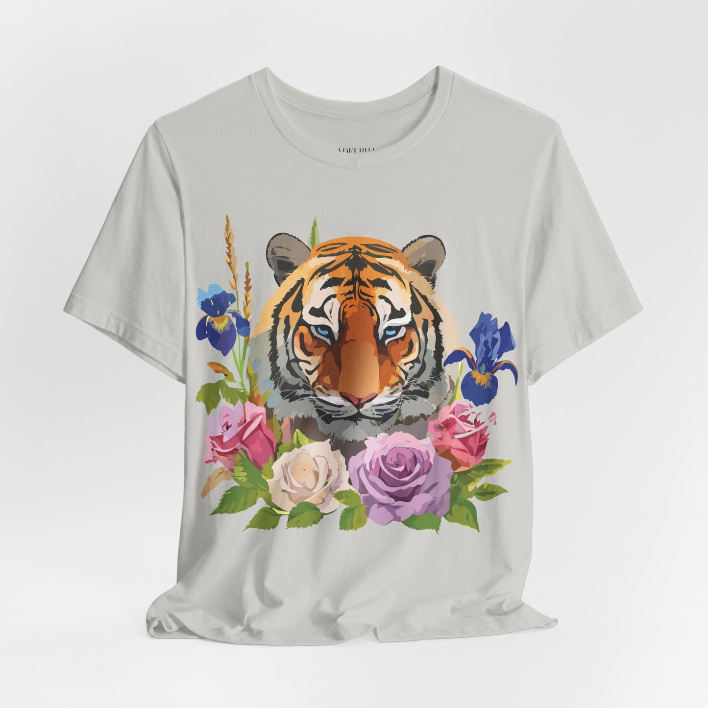 Tiger Graphic Tee Unisex Short Sleeve Tee With Vintage Inspired Artwork By Adelpha